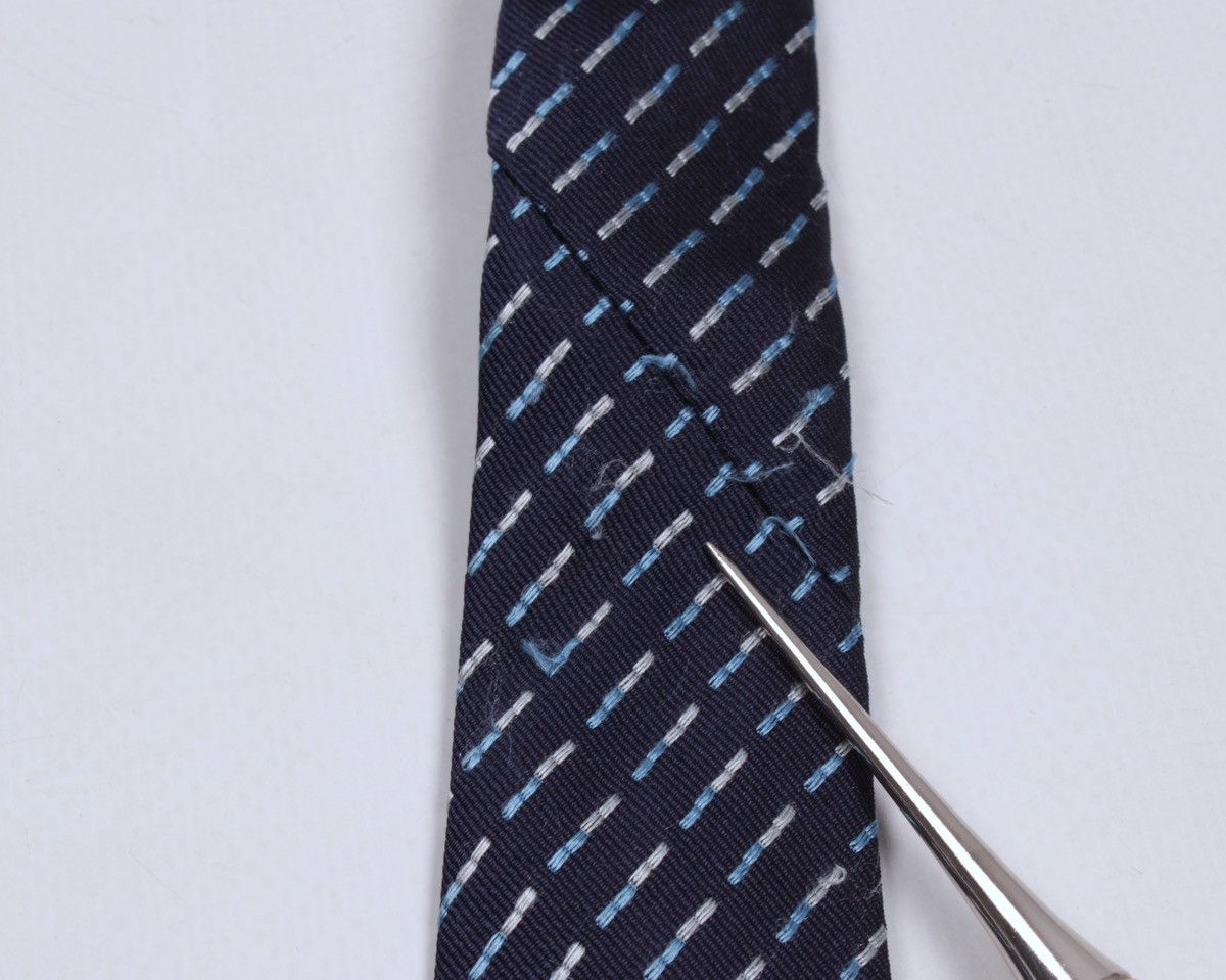 Dolce & Gabbana × Vintage DOLCE & GABBANA Cravatte Vintage Navy Blue Striped Silk Tie Size ONE SIZE - 6 Thumbnail