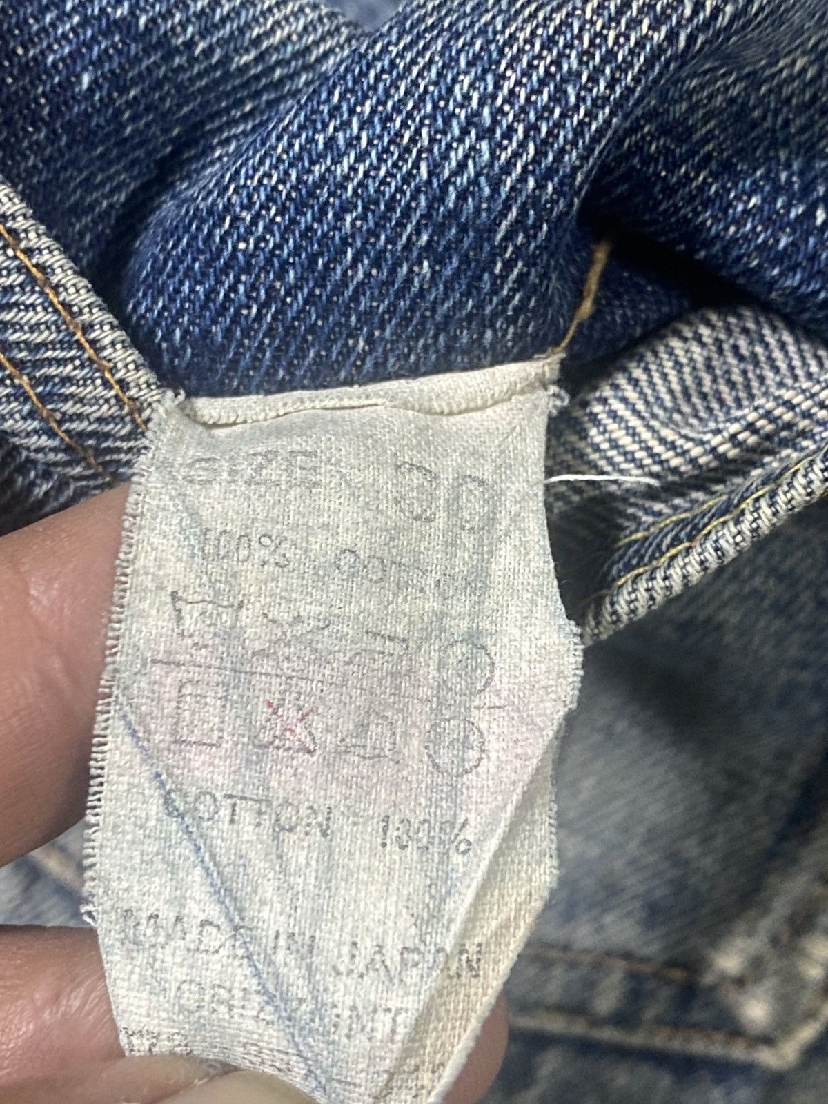 Denime Rare vintage 90s Denime Japan Distressed mud wash Selvedge Size US 30 / EU 46 - 22 Thumbnail