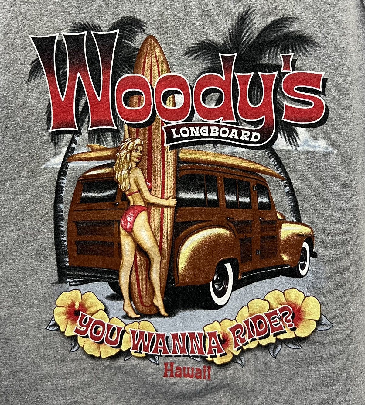 Vintage VINTAGE WOODY’S LONGBOARD YOU WANNA RIDE HAWAII TANK TOP Size US M / EU 48-50 / 2 - 5 Thumbnail