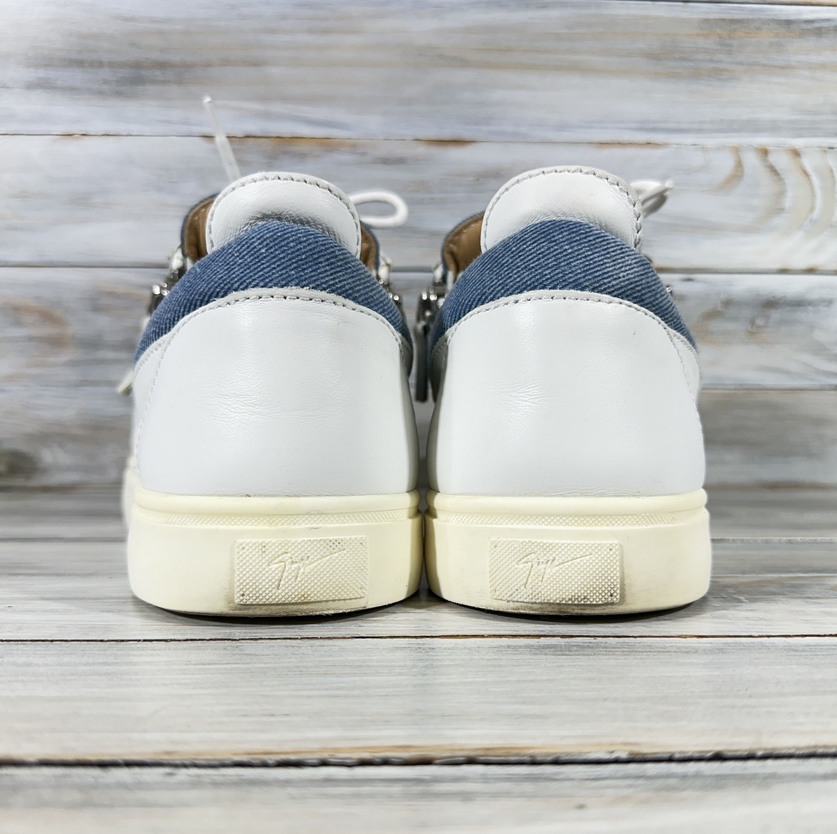 Giuseppe Zanotti Giuseppe Zanotti FRANKIE Denim Low-Top Sneakers MadeInItaly Size US 9 / EU 42 - 6 Thumbnail