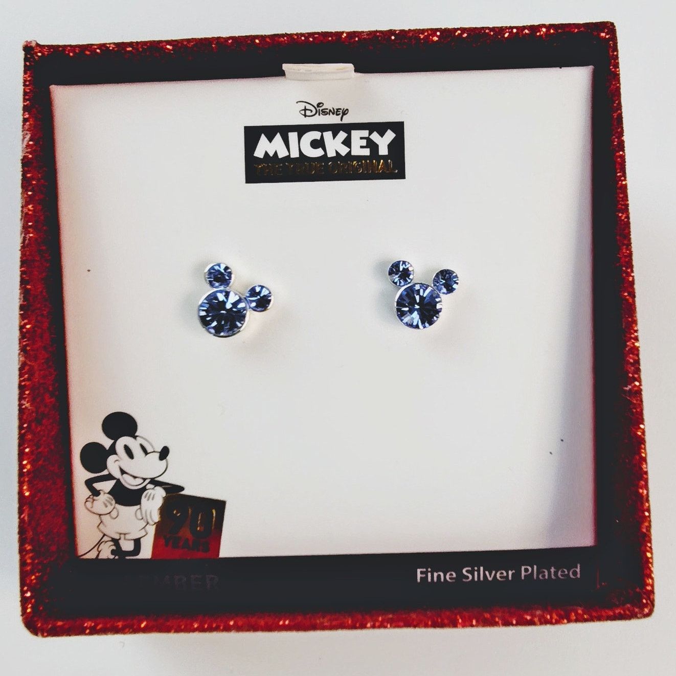 Disney Disney Mickey Mouse Blue Rhinestone Stud Earrings NIB Size ONE SIZE - 2 Thumbnail