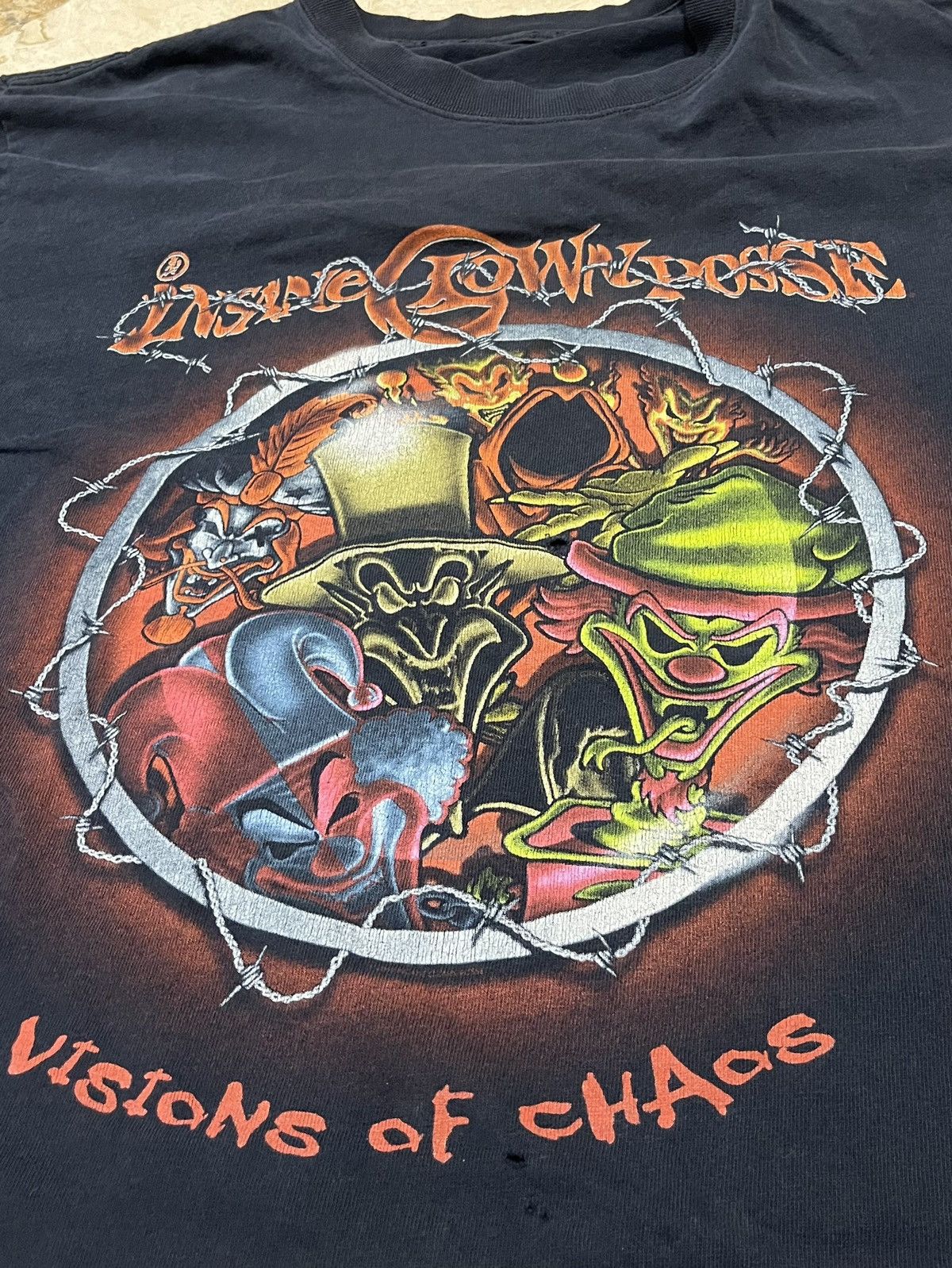Band Tees Y2K ICP Visions of Chaos Thrashed Grunge Tee Size US L / EU 52-54 / 3 - 3 Thumbnail