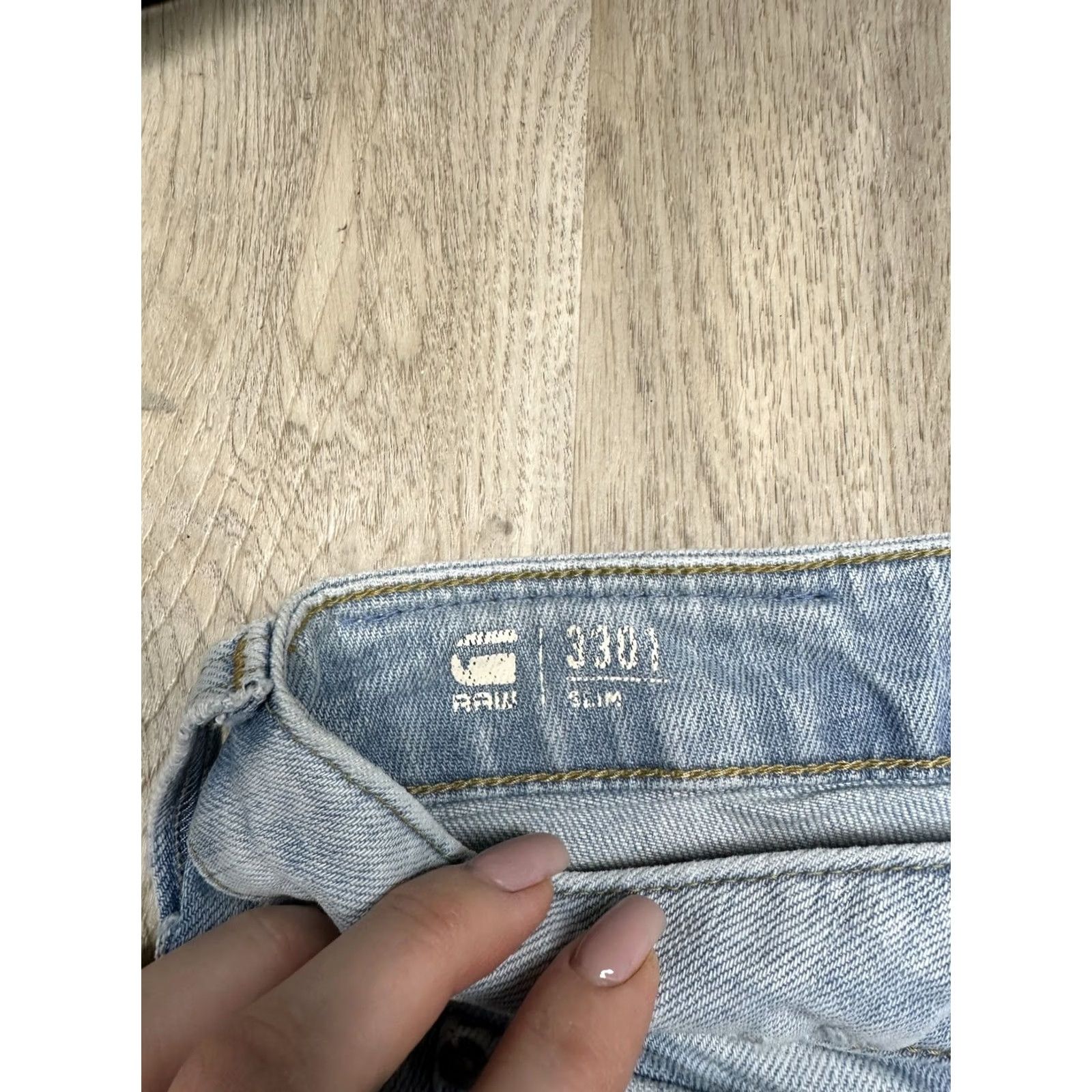 G-Star 3301 Slim Jeans Denim - Size 34 - Blue - G-Star Raw Size US 34 / EU 50 - 3 Thumbnail