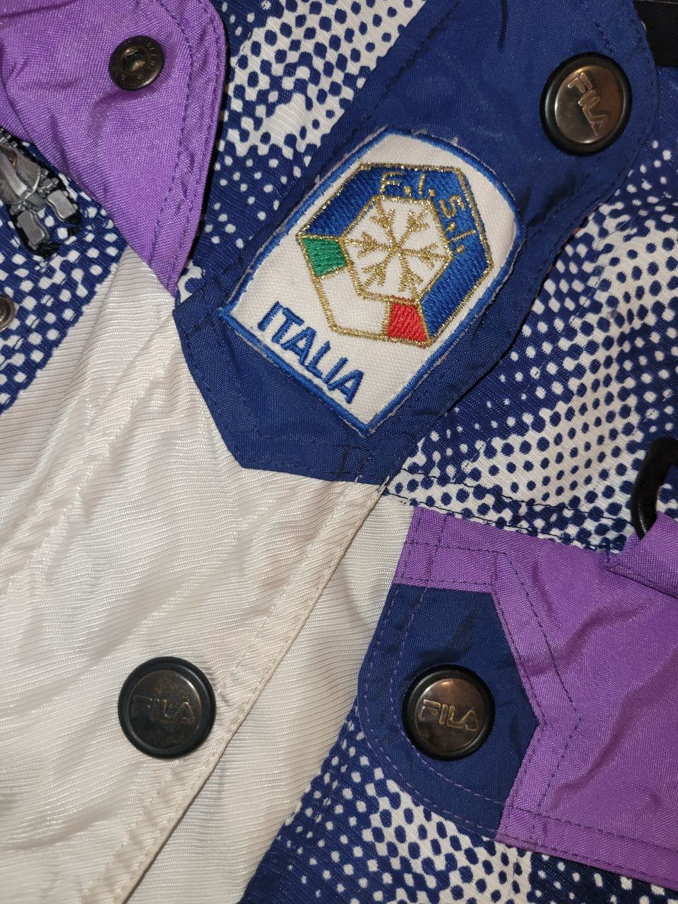 Fila 90s Ski Team Italia Colorblock Gilet Italian Sportswear Size US L / EU 52-54 / 3 - 4 Thumbnail