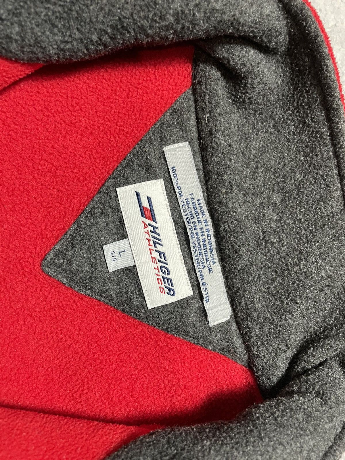 Tommy Hilfiger × Vintage Vintage 90s Fleece Jacket 1/4 Zip Tommy Hilfiger Athletics Size US L / EU 52-54 / 3 - 8 Thumbnail