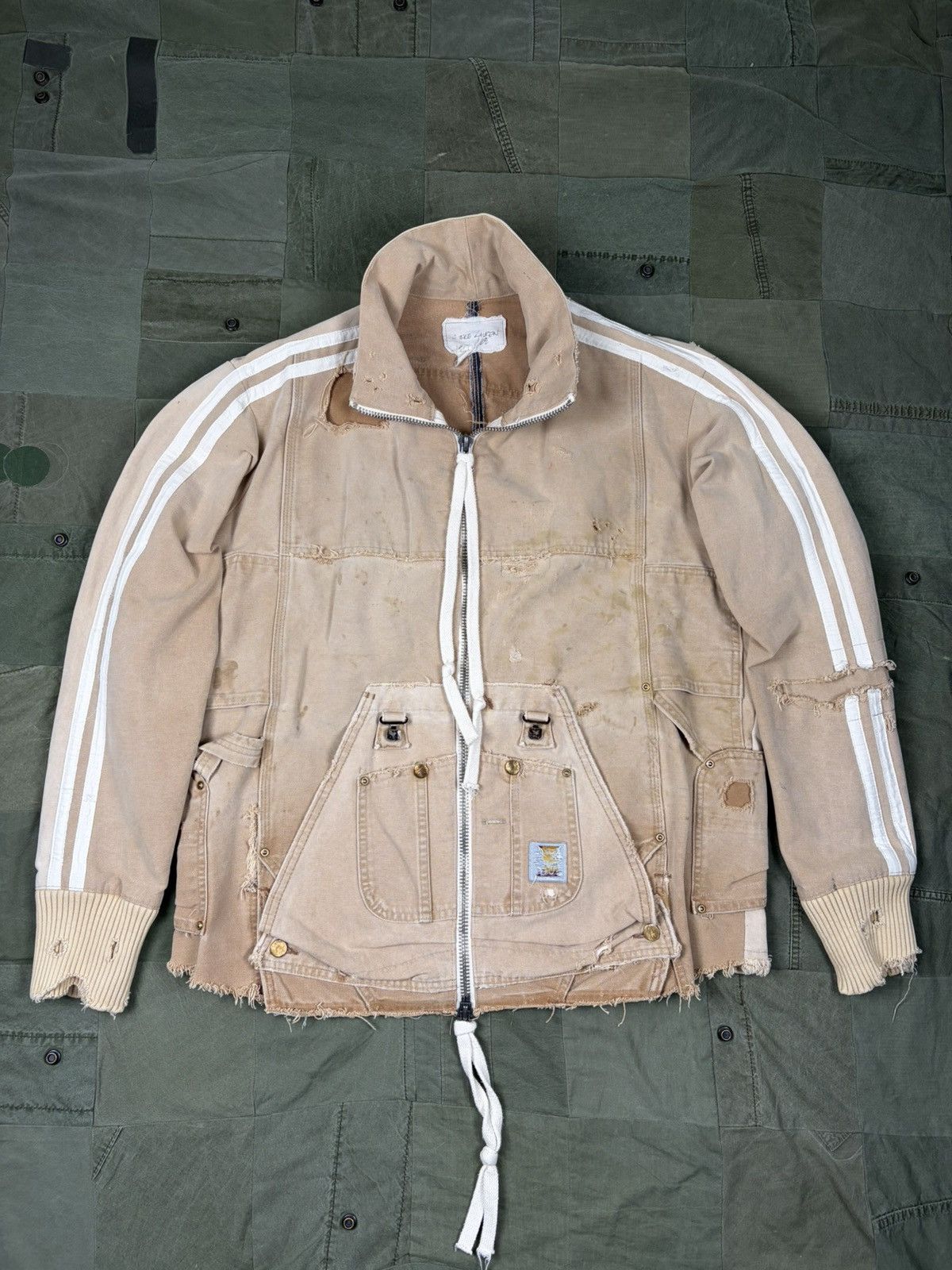 Greg Lauren Carhartt Canvas Track Jacket Size US XL / EU 56 / 4 - 1 Thumbnail
