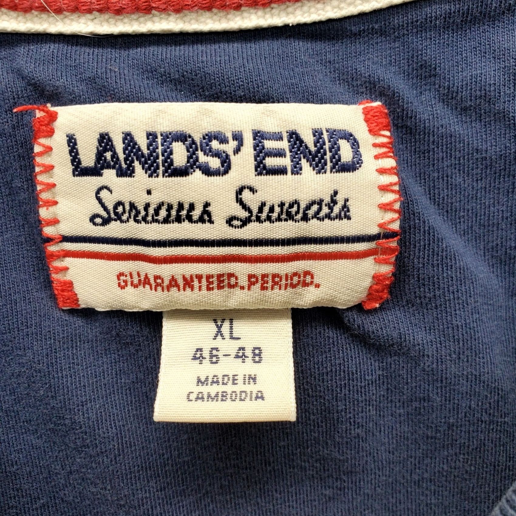 Lands' End Lands' End Mens XL Multicolor Striped Raglan Sleeve Pullover Sweater Size US XL / EU 56 / 4 - 5 Thumbnail