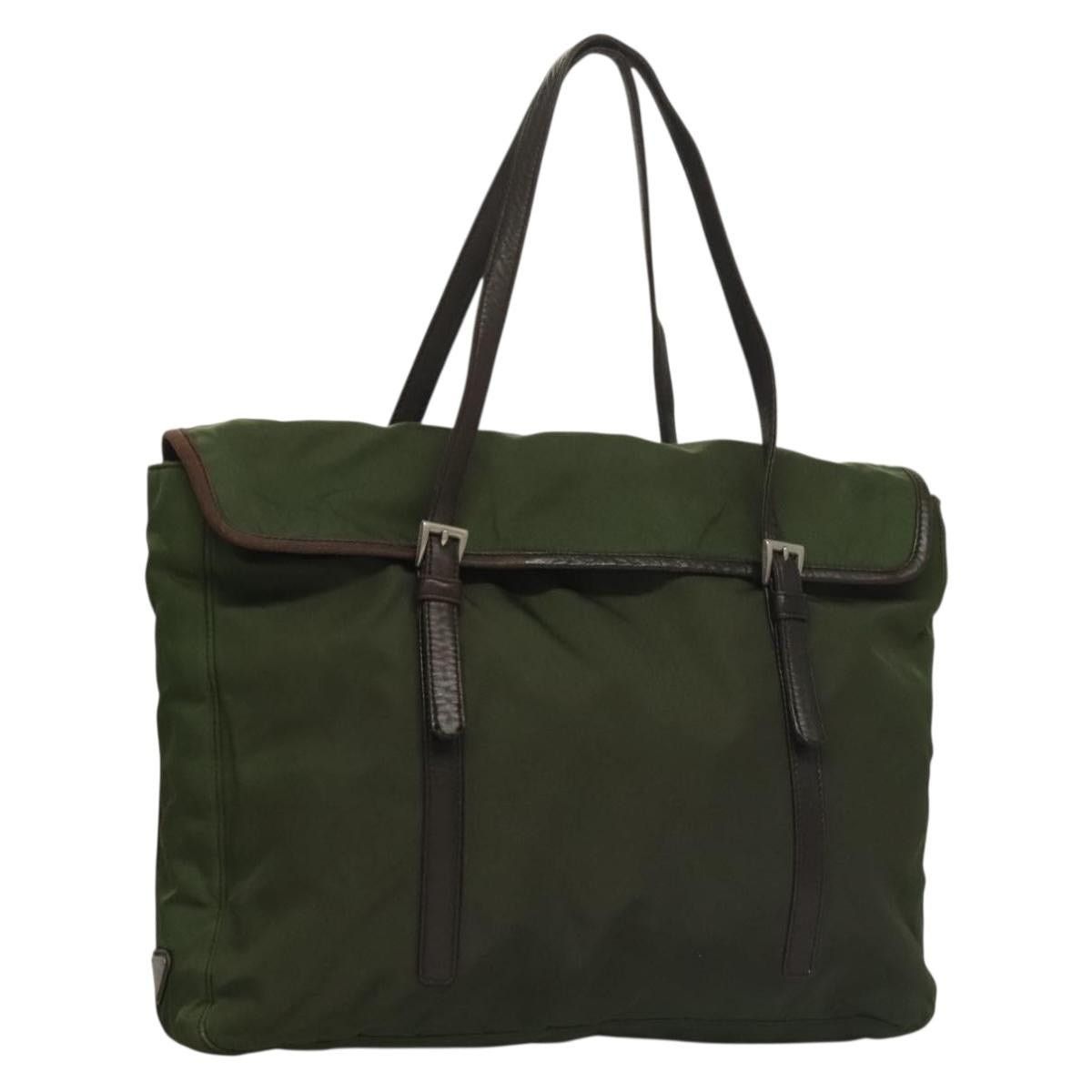 Prada PRADA Tote Bag Nylon Khaki Silver Size ONE SIZE - 1 Thumbnail
