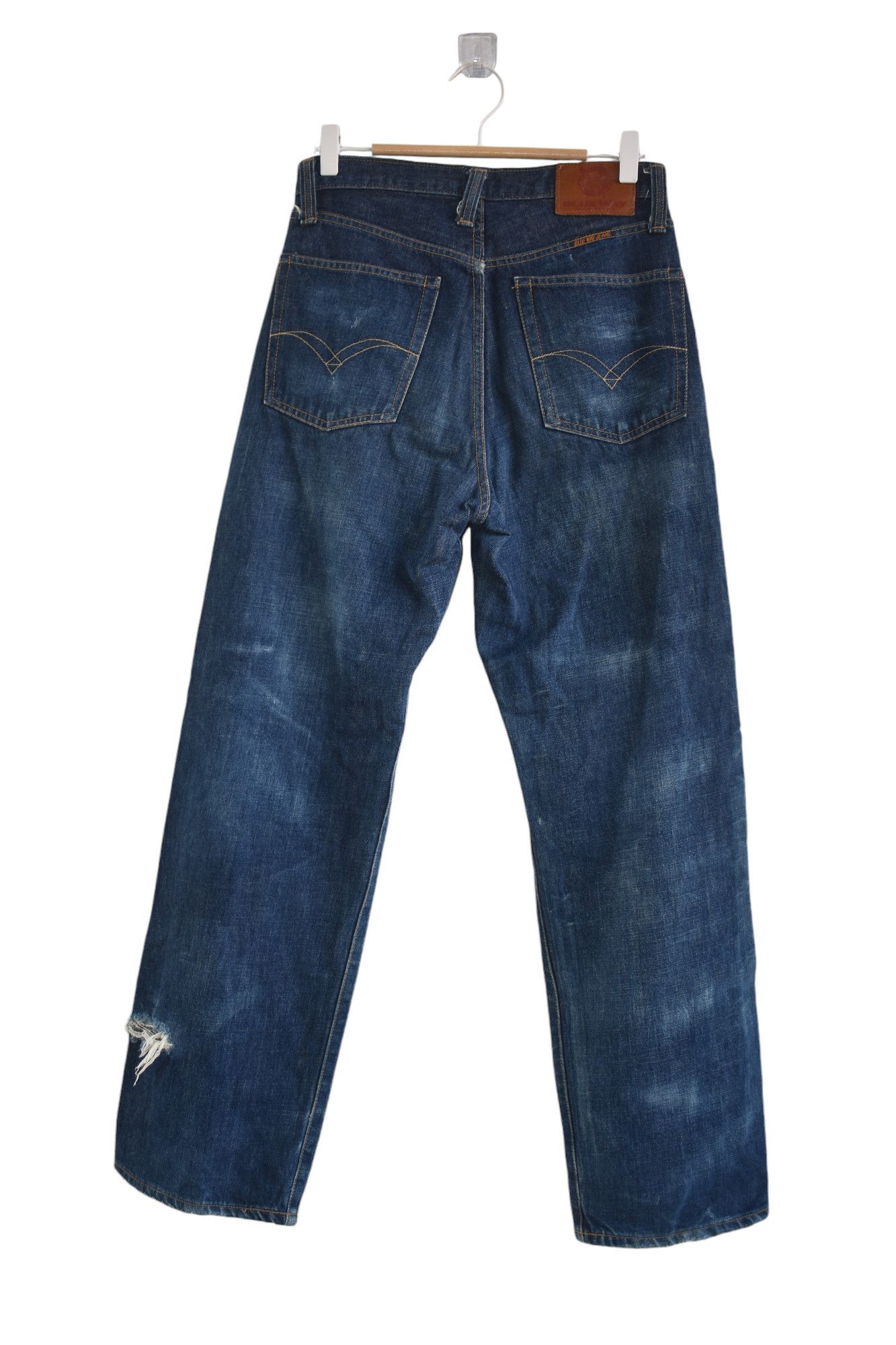 Blue Blue Japan × Japanese Brand Wide Leg 🔥 Blue Way Japanese Jeans W29 Size US 29 - 2 Thumbnail