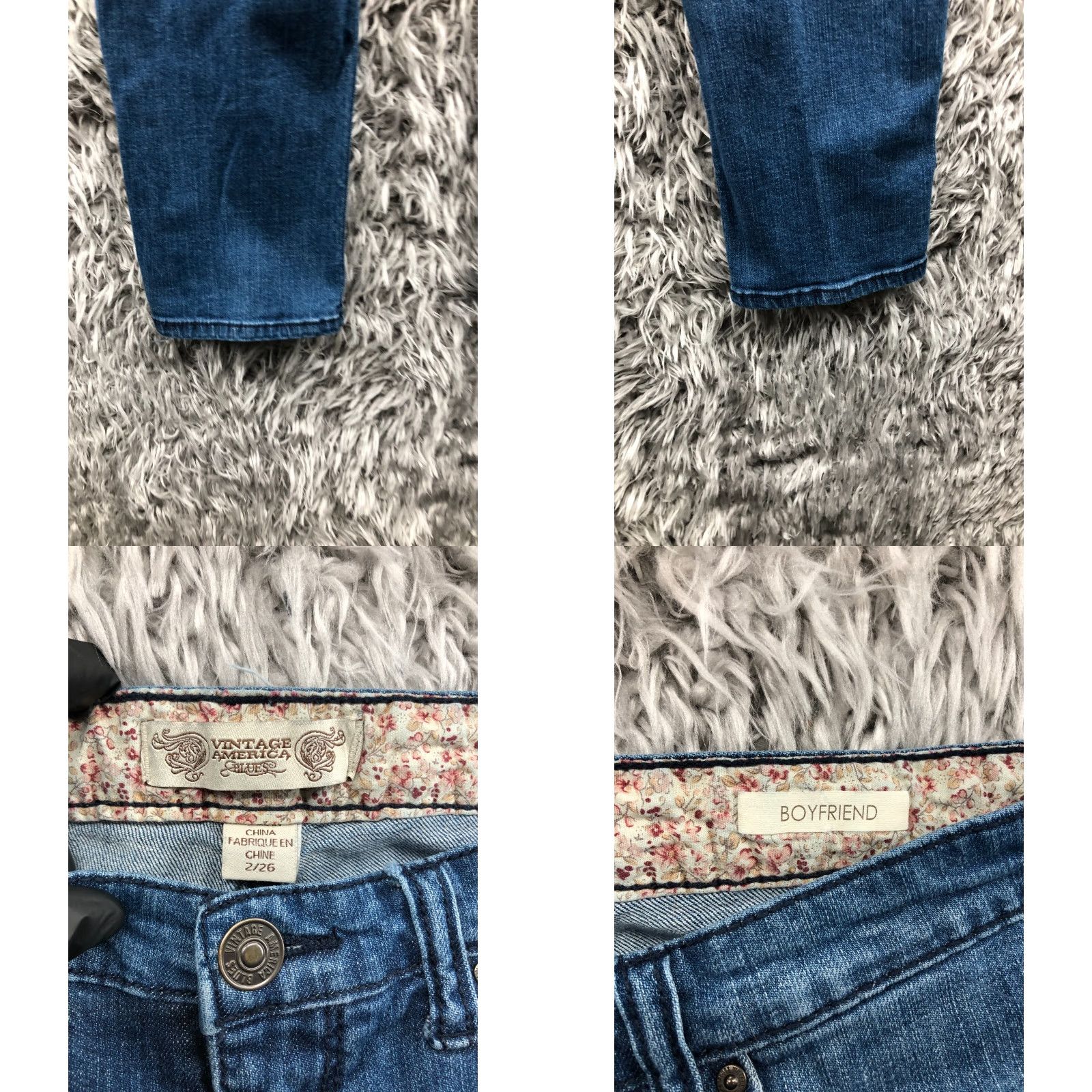 Vintage VINTAGE America Jeans Boyfriend Size 2 Womens Mid Rise Medium Blue Denim Size 26" / US 2 / IT 38 - 8 Thumbnail