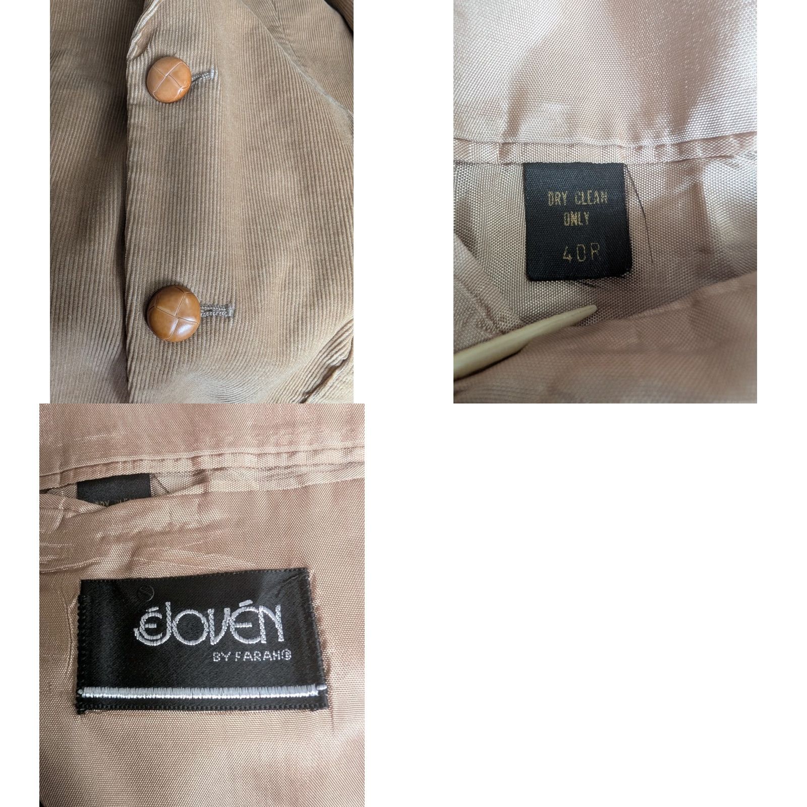 Farah Farah E Joven Blazer / Sports Coat Tan Corduroy Men 40R Classic 2 Button Pockets Elbow Patch Vintage Jacket Size 40R - 8 Thumbnail