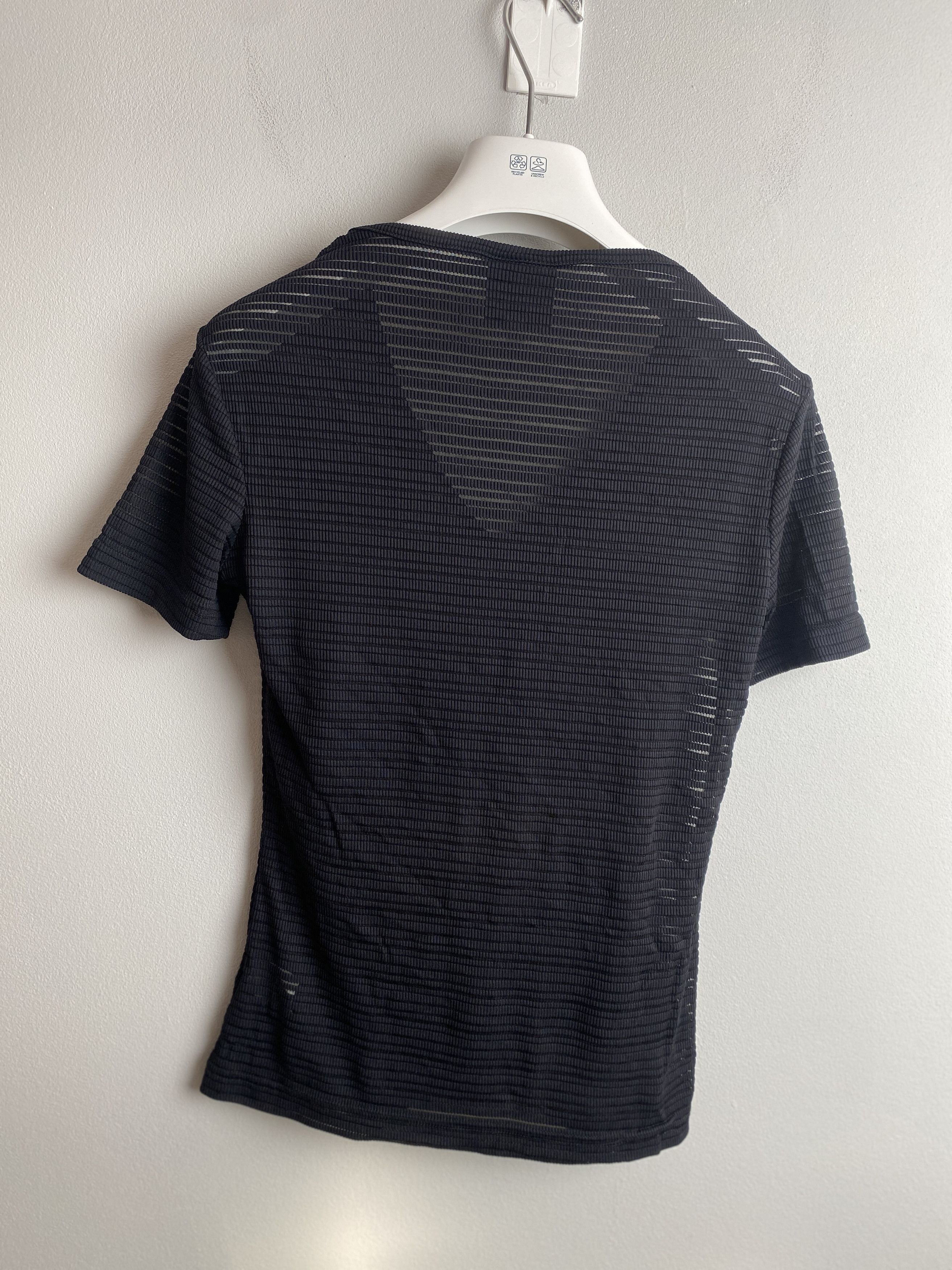 Versace Jeans Couture × Vintage Versace Jeans Couture transparent nylon t-shirt tee striped Size S / US 4 / IT 40 - 8 Thumbnail