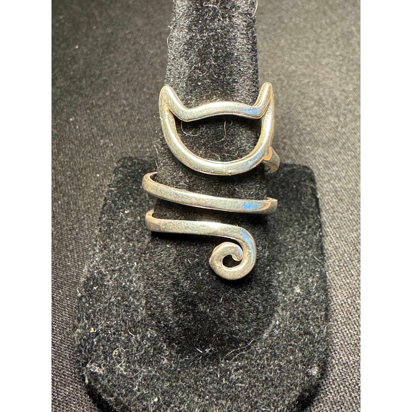 Other 925 Sterling Silver Wrap Cat Ring Size 7.5 Size ONE SIZE - 1 Thumbnail