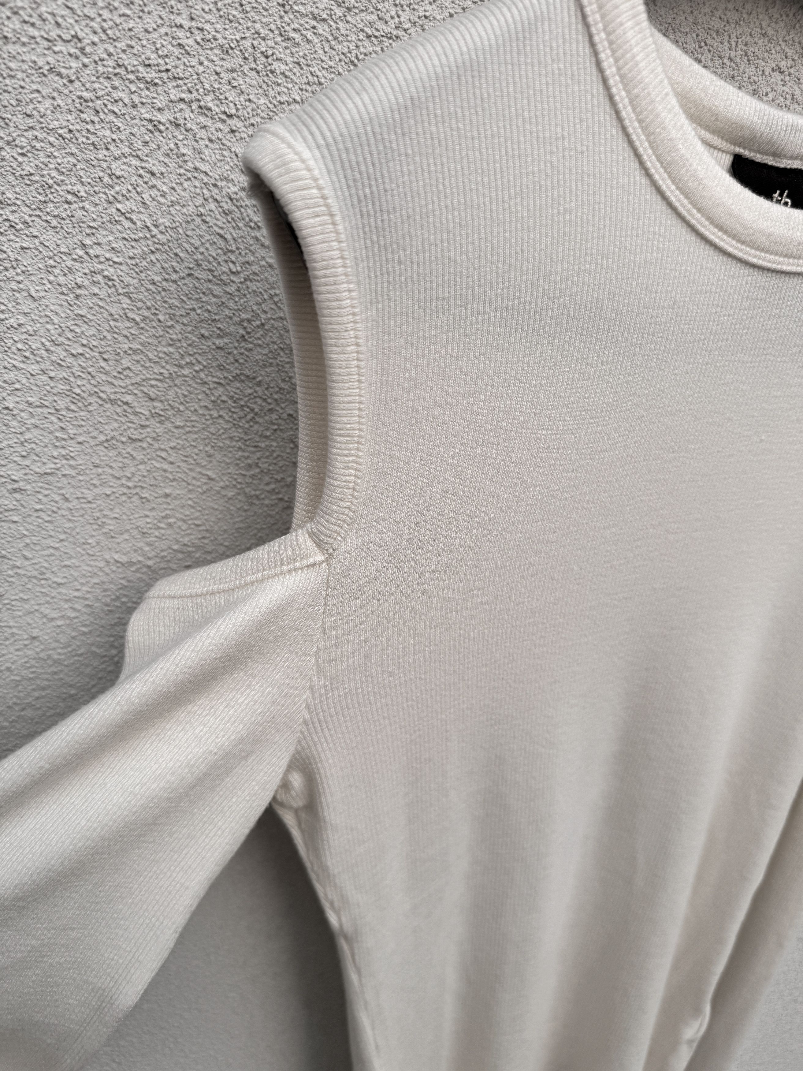 Thom Krom Thom Krom Off-White Cut-Outs Long Sleeve Tshirt XS Size XS / US 0-2 / IT 36-38 - 4 Thumbnail