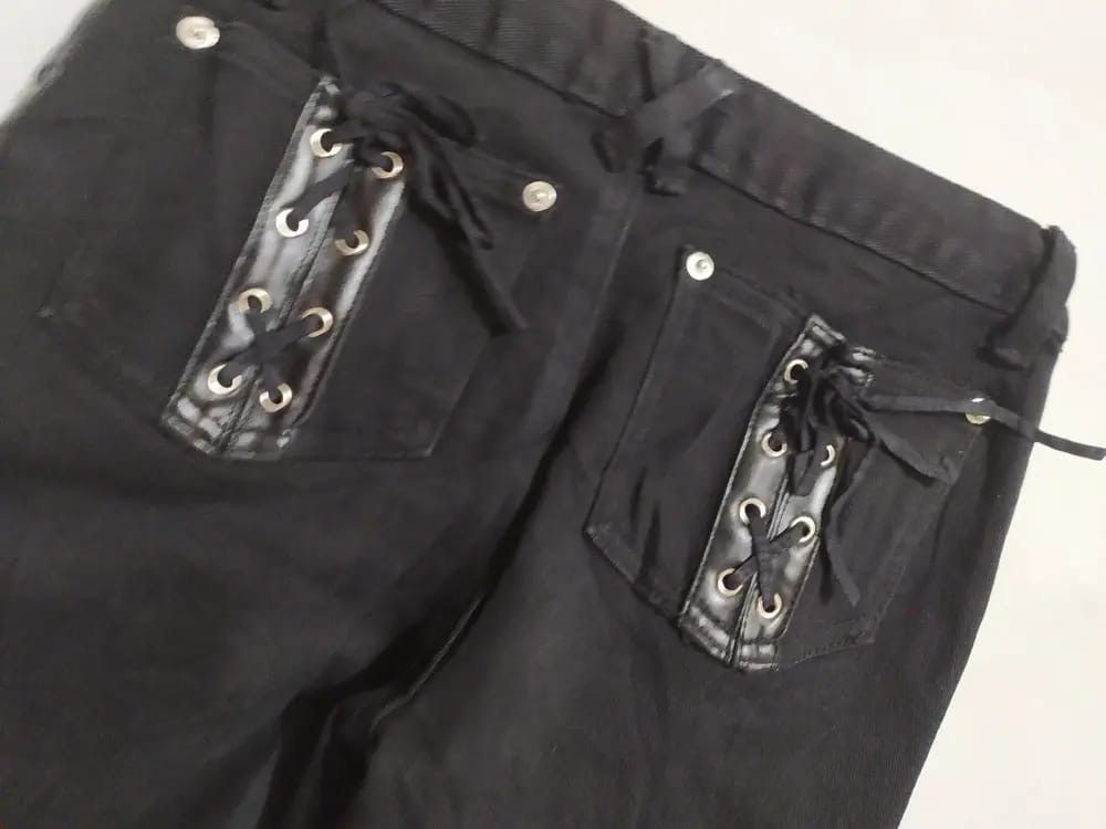 Other CRYX SPS Bondage Side Laces Flare Pants Size 27" / US 4 / IT 40 - 6 Thumbnail