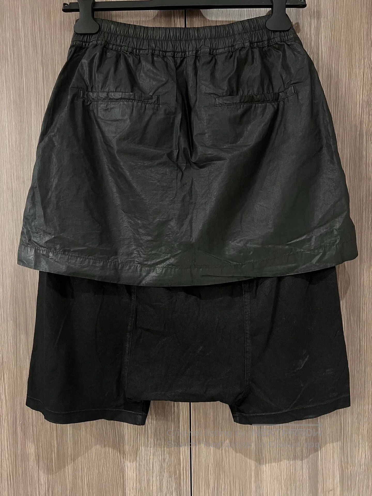 Rick Owens Rick Owens Waxed Layered Shorts. Size US 28 / EU 44 - 2 Thumbnail