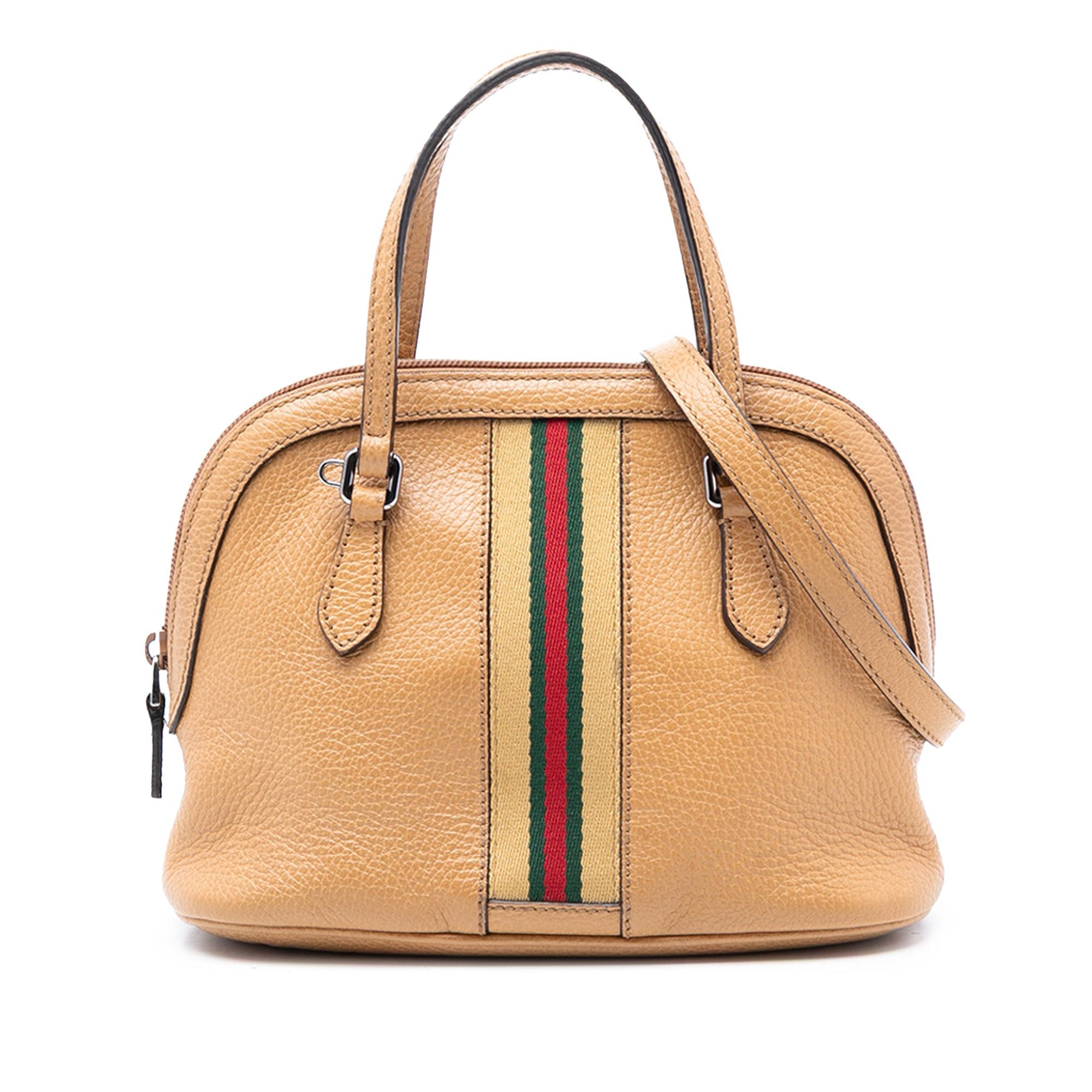 Gucci Mini Leather Web Dome Satchel Size ONE SIZE - 1 Thumbnail