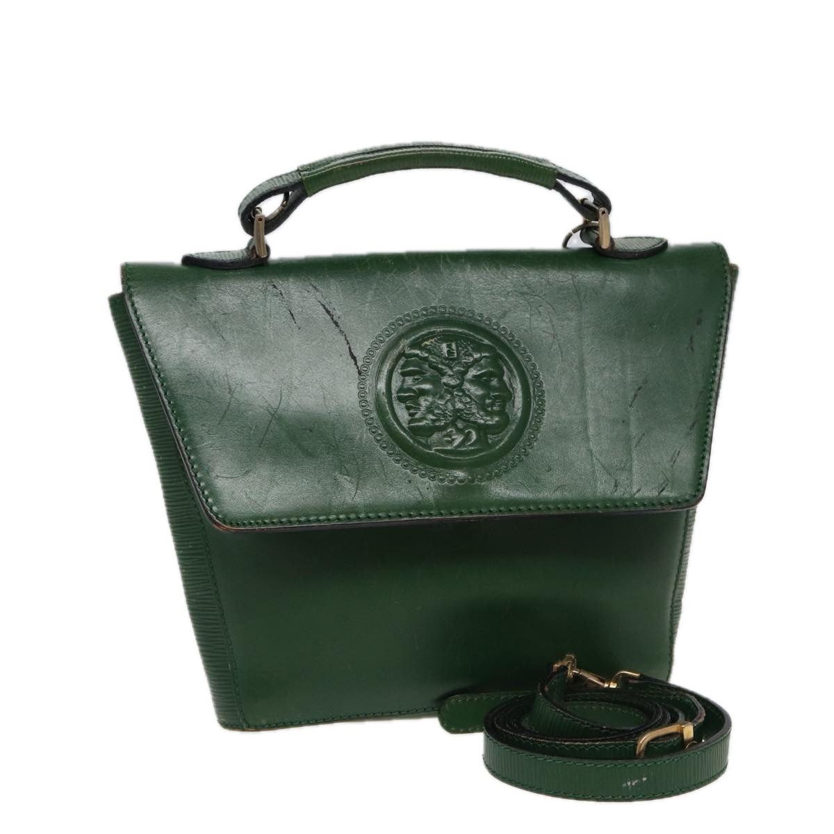 Fendi Shoulder Bag Leather Green, Women's