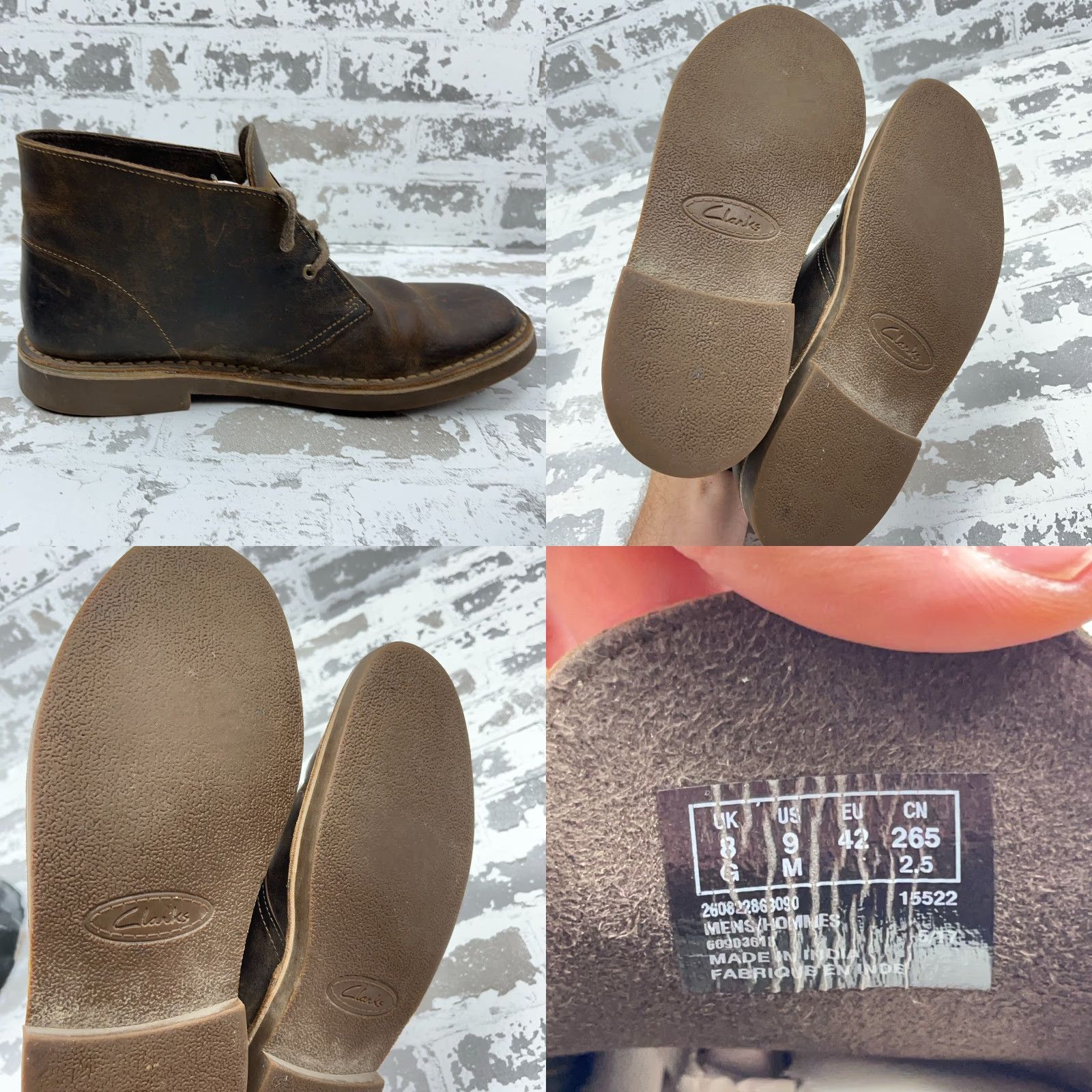 Clarks Clarks Bushacre 2 Chukka Ankle Boots Men 9 Brown Leather Lace Up Size US 9 / EU 42 - 8 Thumbnail