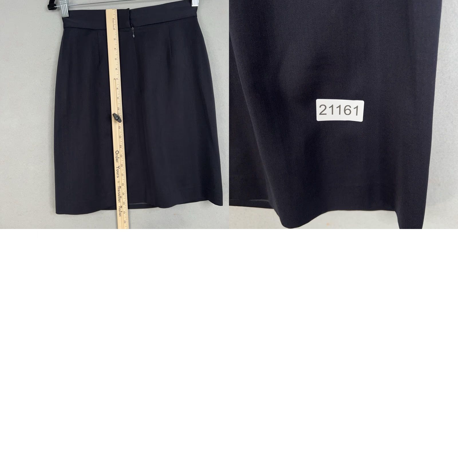 J.Crew J.Crew Skirt Womens 6 Navy Italian Wool Pencil Minimal Quiet Luxury Made Italy Skirt Size 28" / US 6 / IT 42 - 9 Thumbnail