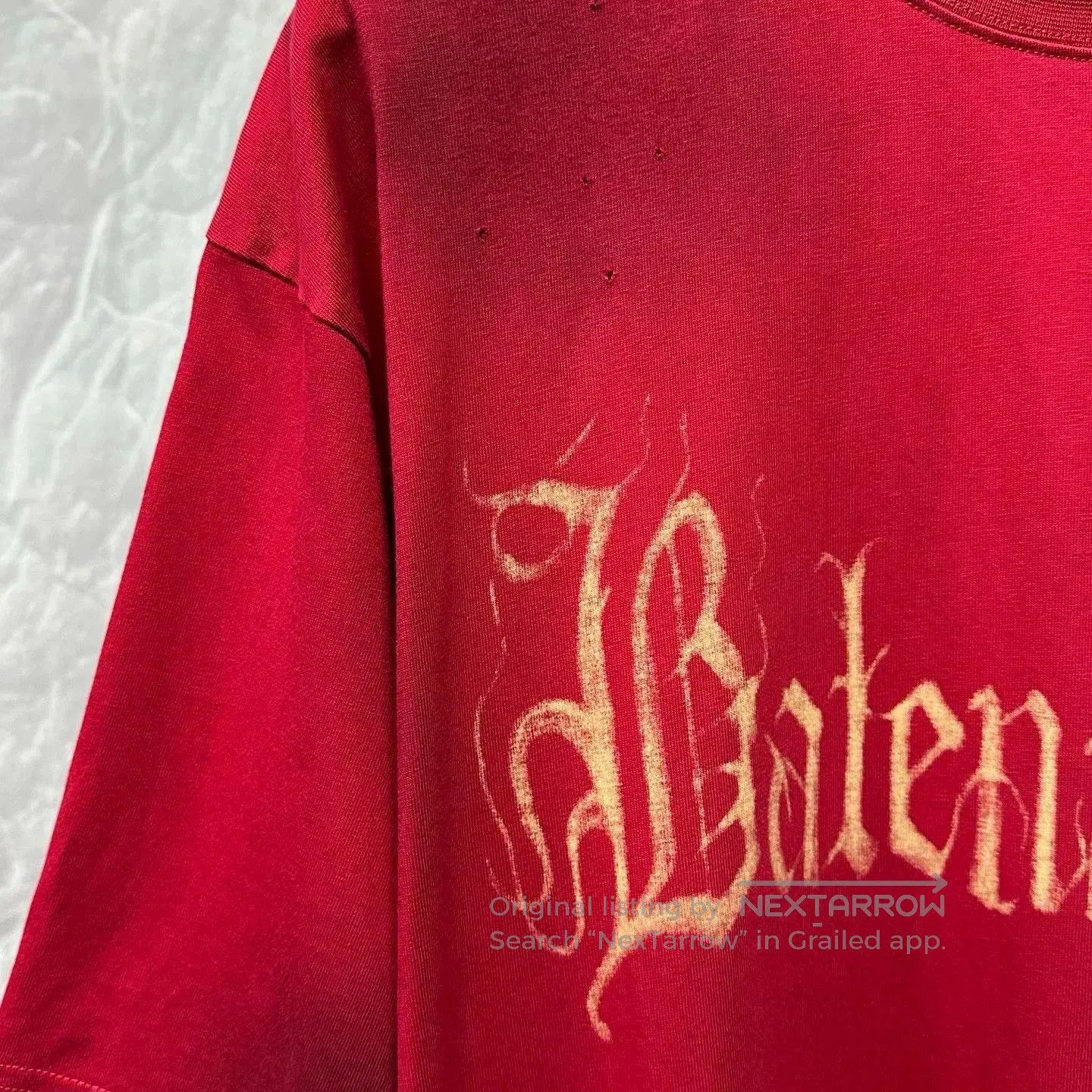 Balenciaga Balenciaga Mud-Dyed Sanskrit Print Distressed Tee. Size US M / EU 48-50 / 2 - 4 Thumbnail