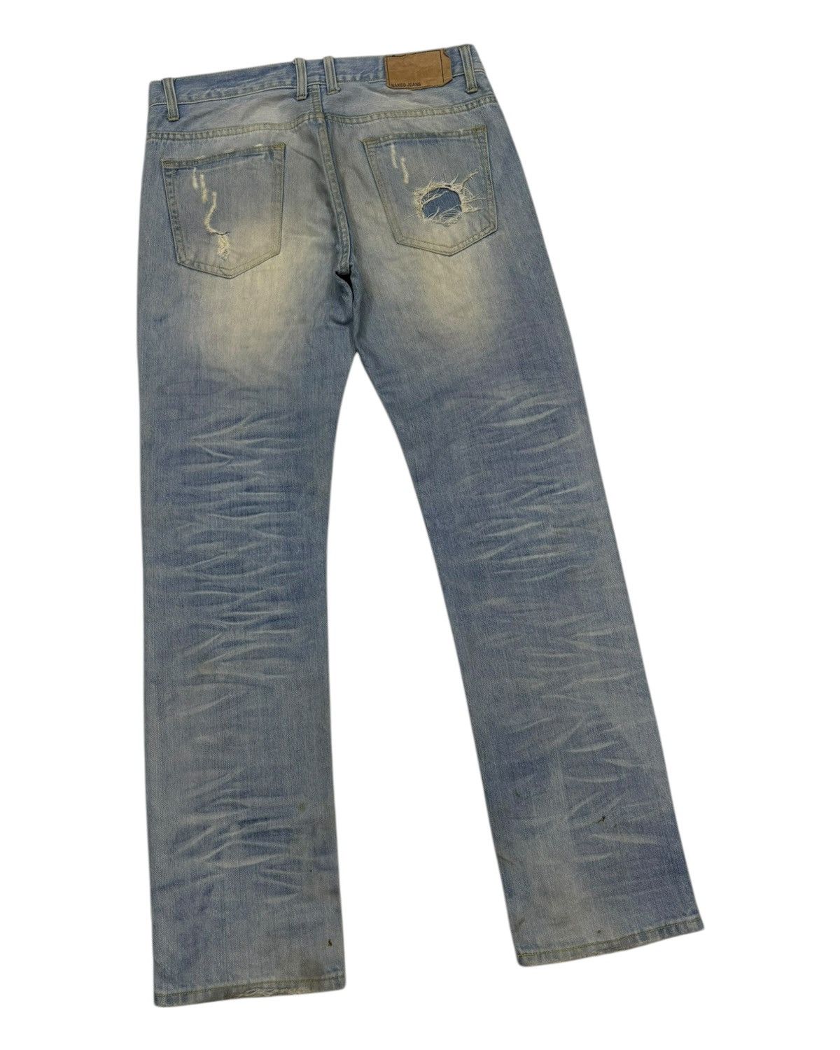 Yasuyuki Ishii RARE🔥NAKED JEANS PATCHWORK DISTRESSED DENIM JEANS Size US 34 / EU 50 - 6 Thumbnail