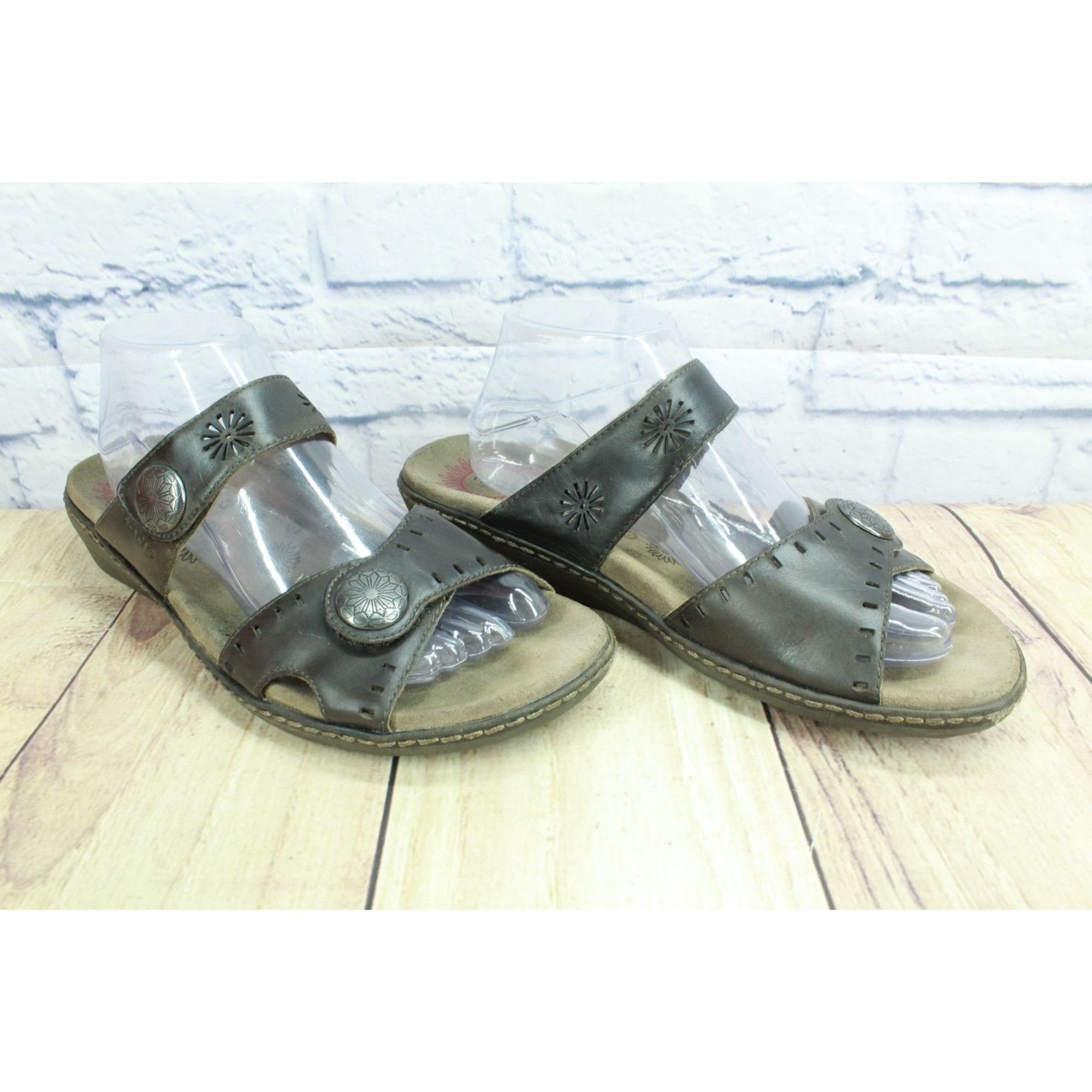 Taos Taos Miracle Women's Leather Comfort Wedge Sandals Size 10 Size US 10 / IT 40 - 3 Thumbnail