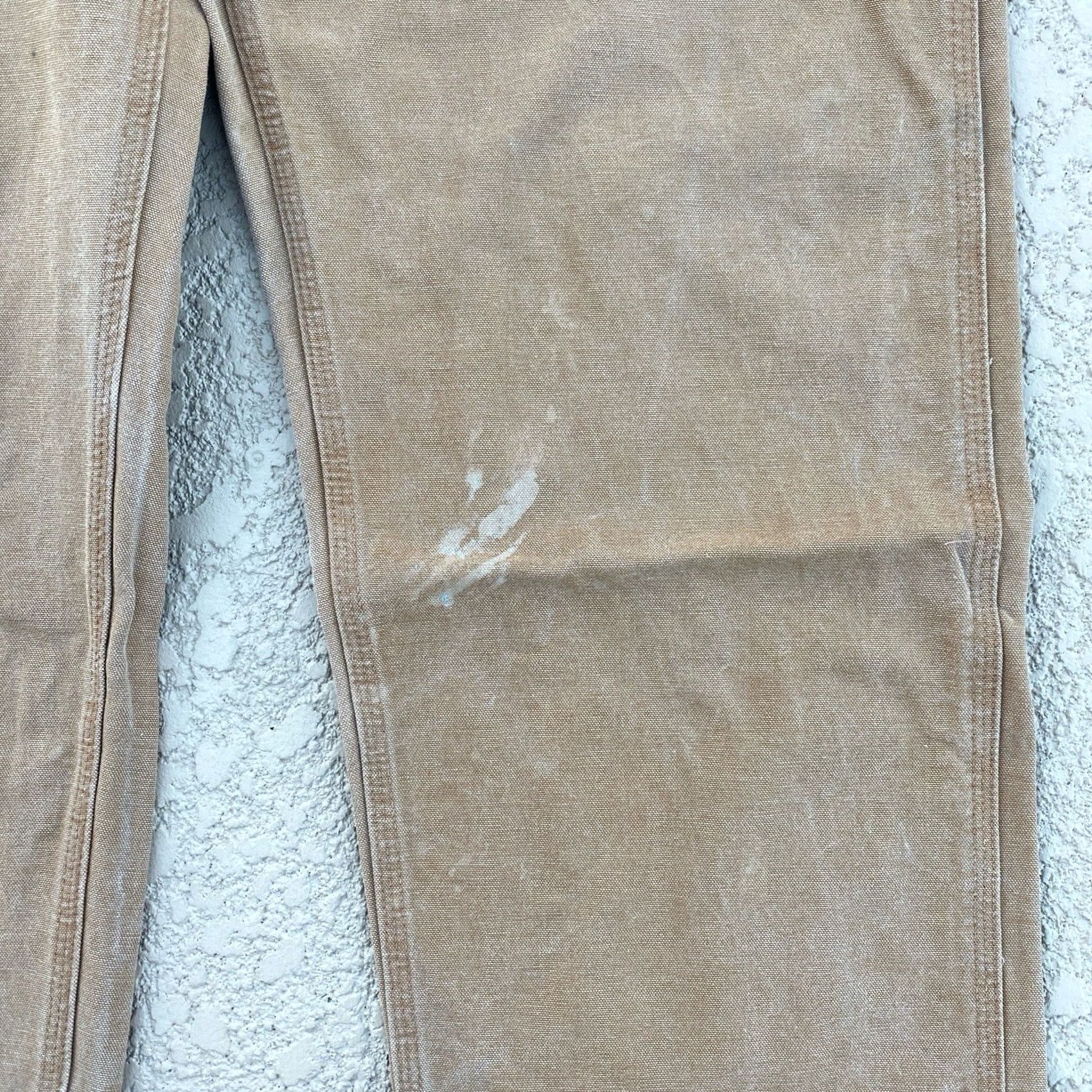 Carhartt Carhartt Pants Duck Dungaree Fit Canvas Tan Brown 40x30 Mens Carpenter Lined Canvas Pants 40 30 Size US 40 / EU 56 - 2 Thumbnail