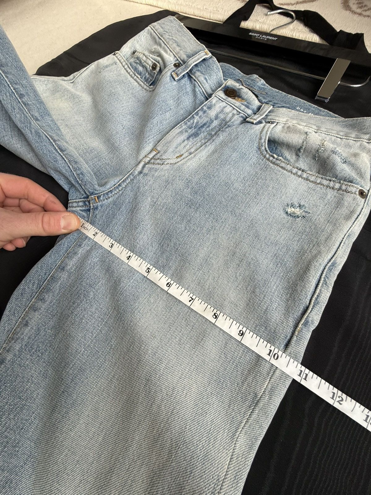 Saint Laurent Paris SS16 Saint Laurent knee rip trash jeans Hedi 29 D02 skinny Size US 29 - 3 Thumbnail