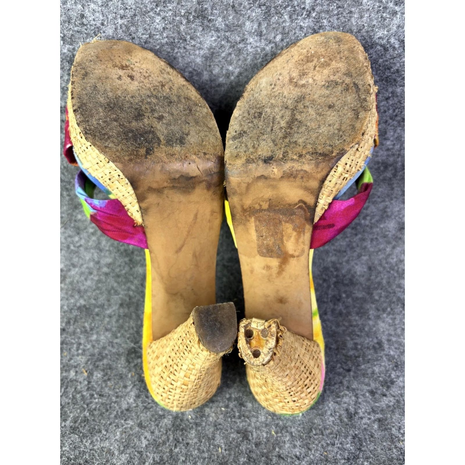 Stuart Weitzman Stuart Weitzman Sandals Womens 6.5 Multicolor Tie Dye Espadrille Bow Heels Size US 7 / IT 37 - 7 Thumbnail
