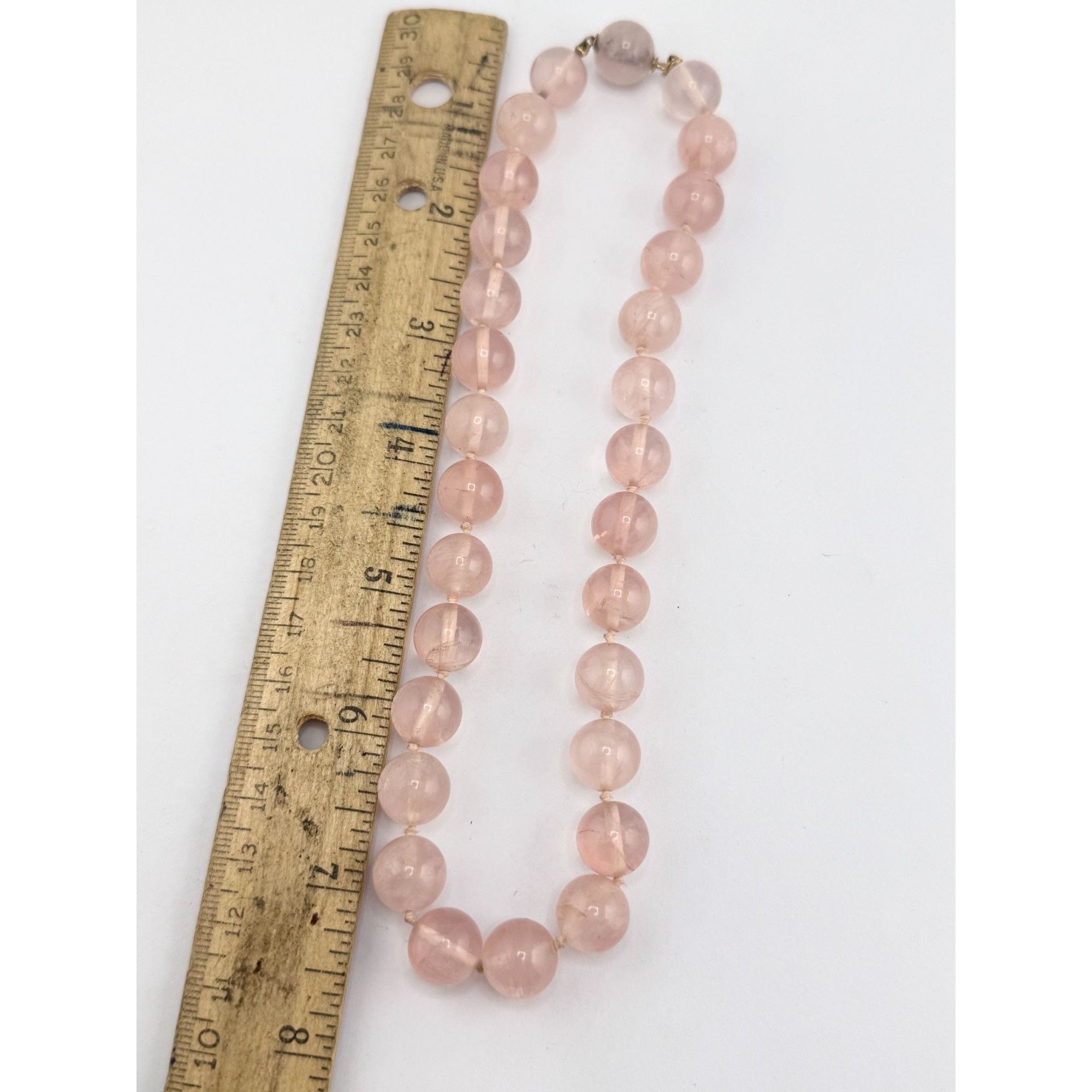 Vintage Vintage 14K Gold Clasp Pink Topaz Beaded Stone Collar Neckla Size ONE SIZE - 10 Thumbnail
