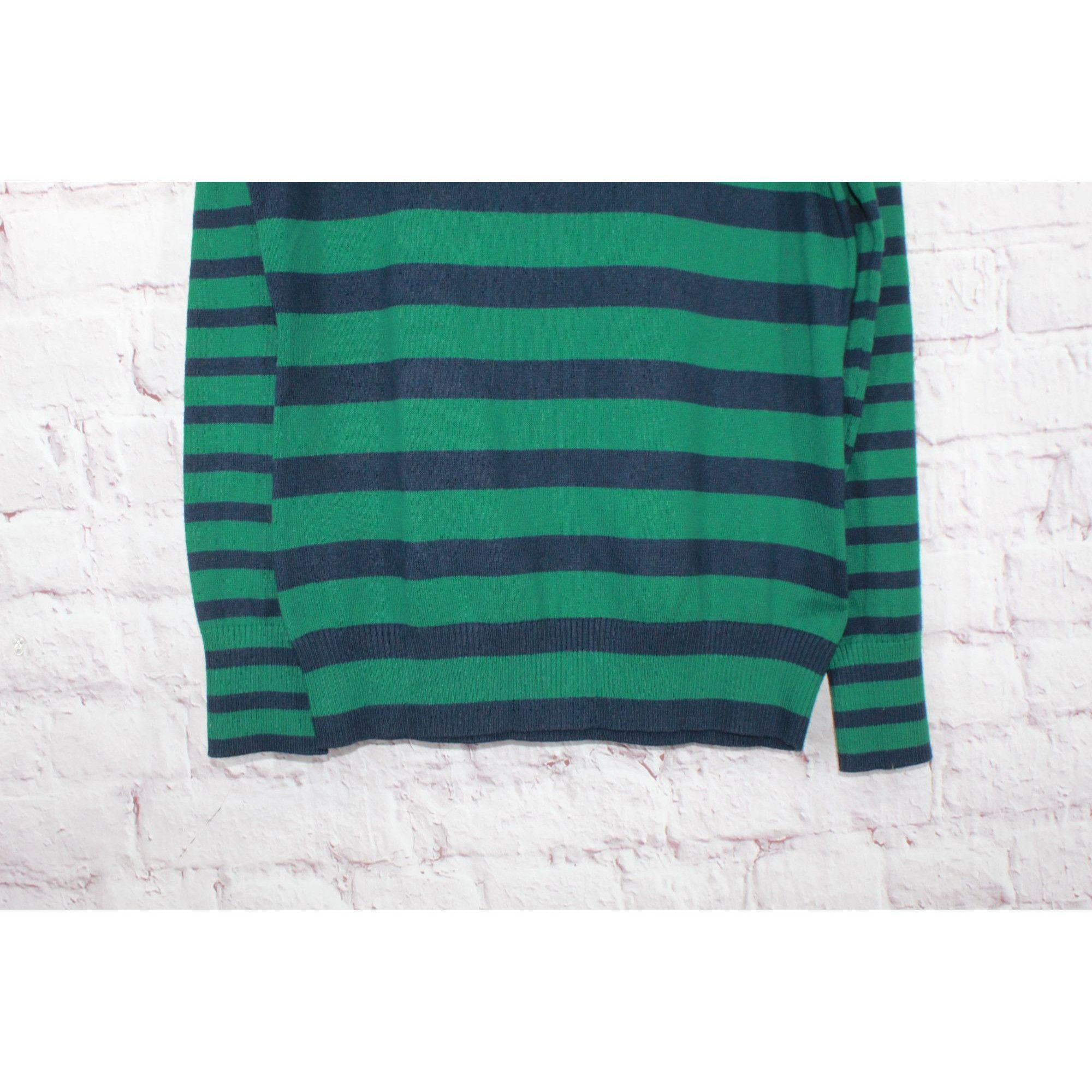 L.L. Bean LL Bean Women's Cotton Cashmere Sweater Turtleneck Stripe Size S / US 4 / IT 40 - 3 Thumbnail