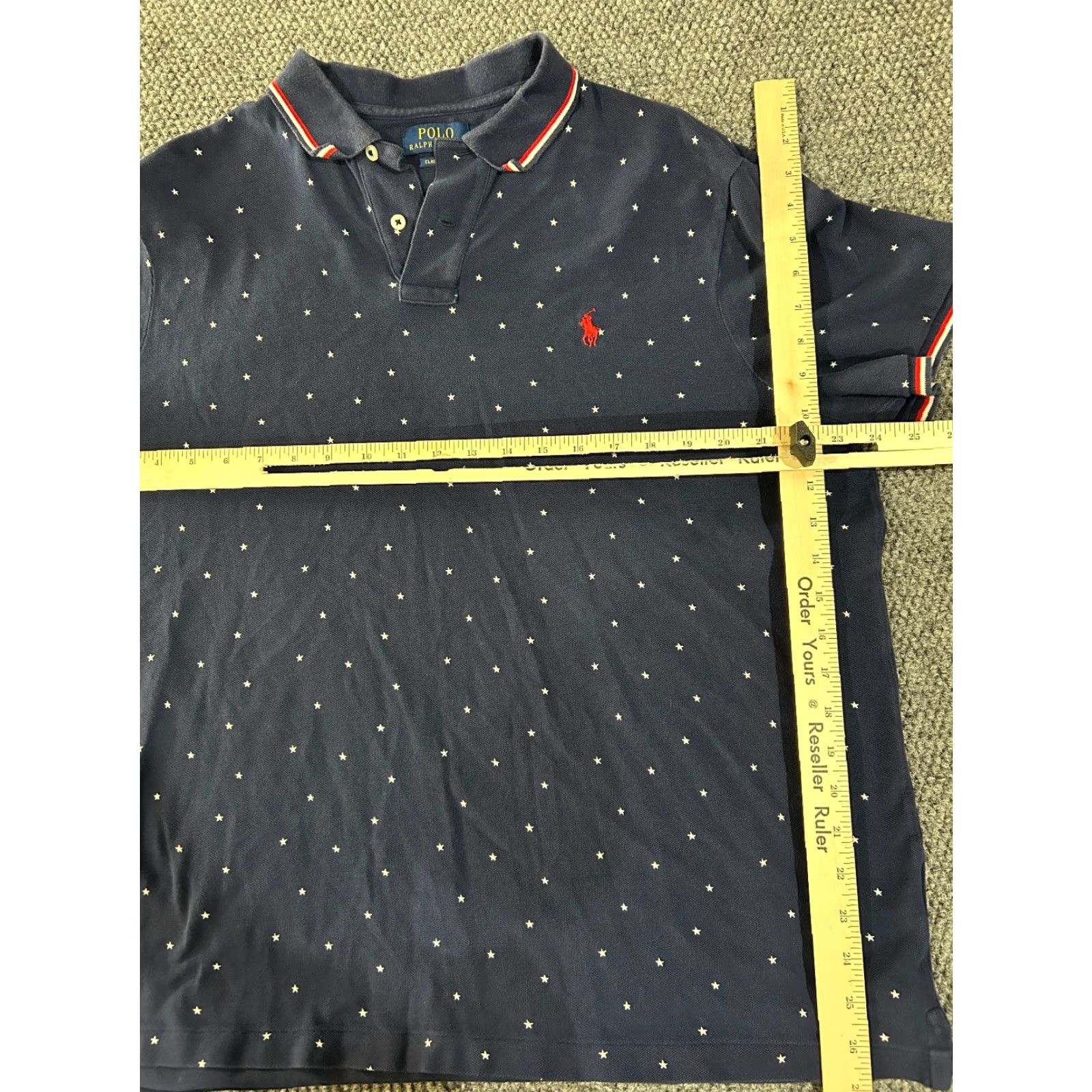 Polo Ralph Lauren Polo Ralph Lauren polo shirt mens XL navy blue stars print classic fit pony Size US XL / EU 56 / 4 - 3 Thumbnail
