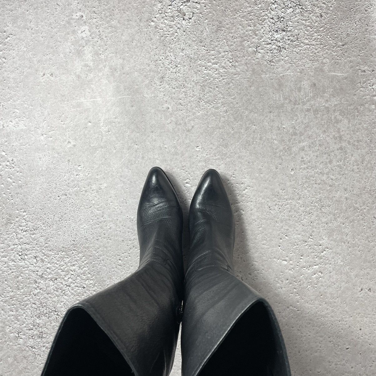 Prada × Vintage Prada Leather Black High Knee Boots Size US 8 / IT 38 - 11 Thumbnail