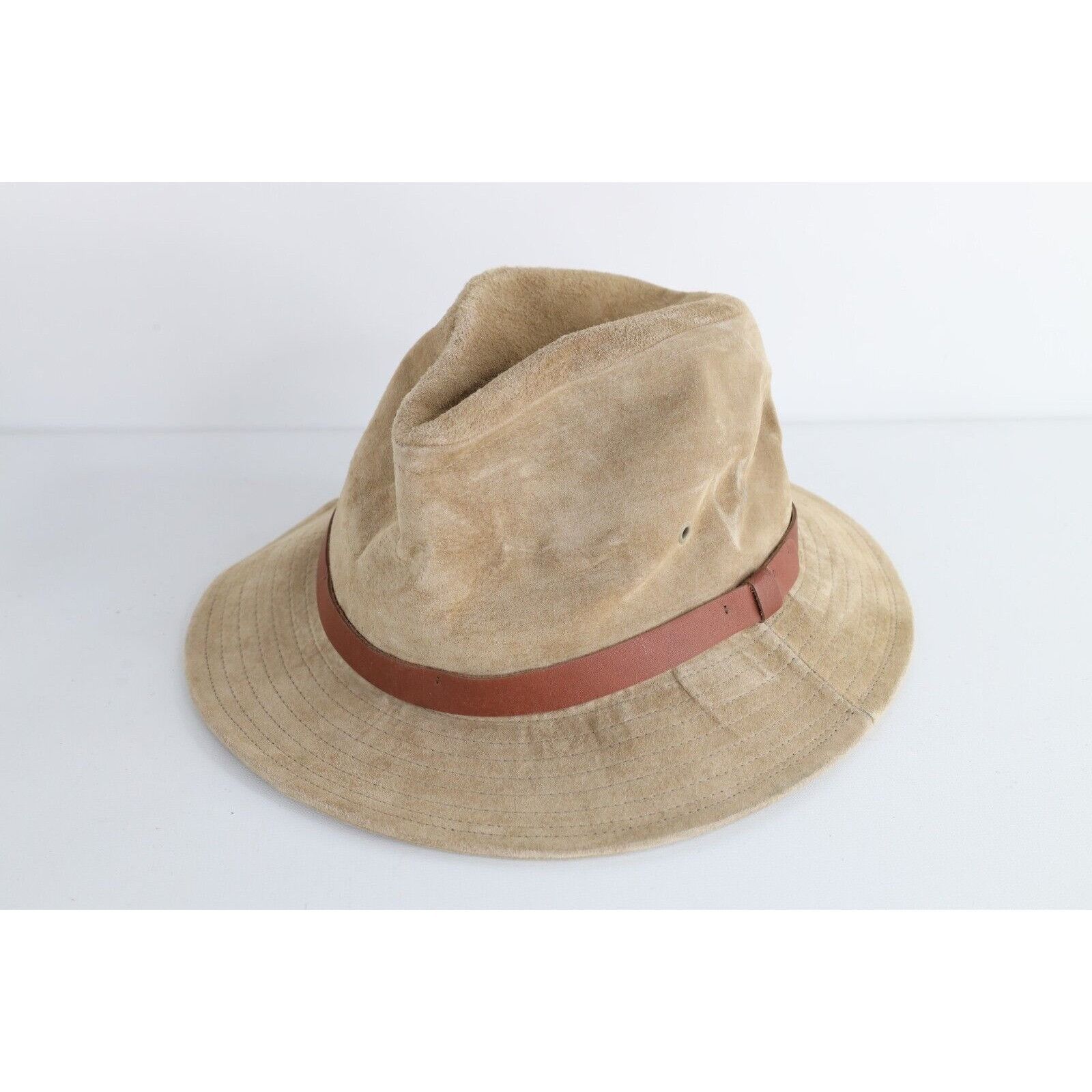 Deadstock Vintage 90s Steetwear Suede Fedora Hat