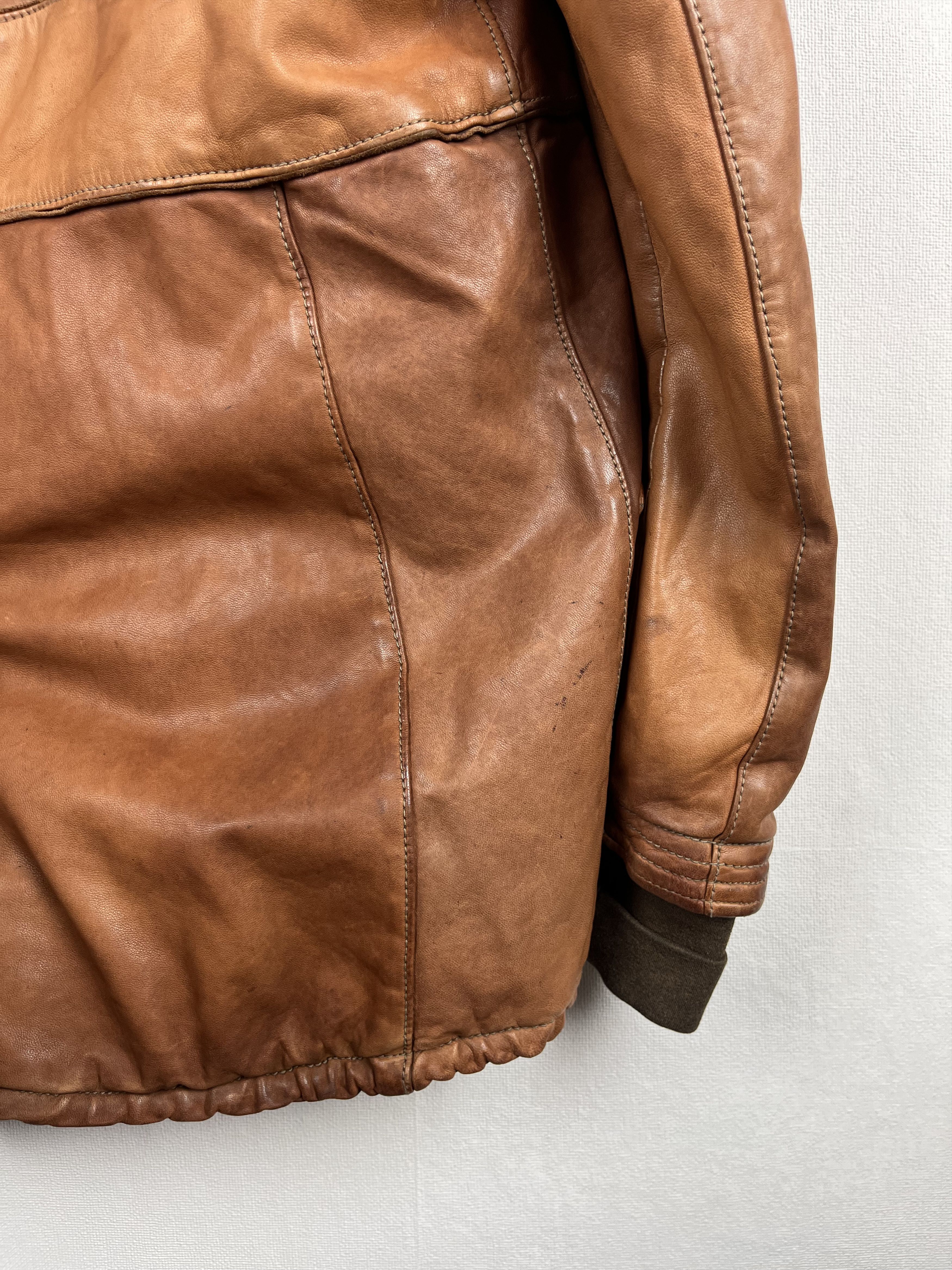 Giorgio Brato Giorgio Brato Hooded Zip Leather Brown Jacket Vera Pelle Size M / US 6-8 / IT 42-44 - 25 Thumbnail