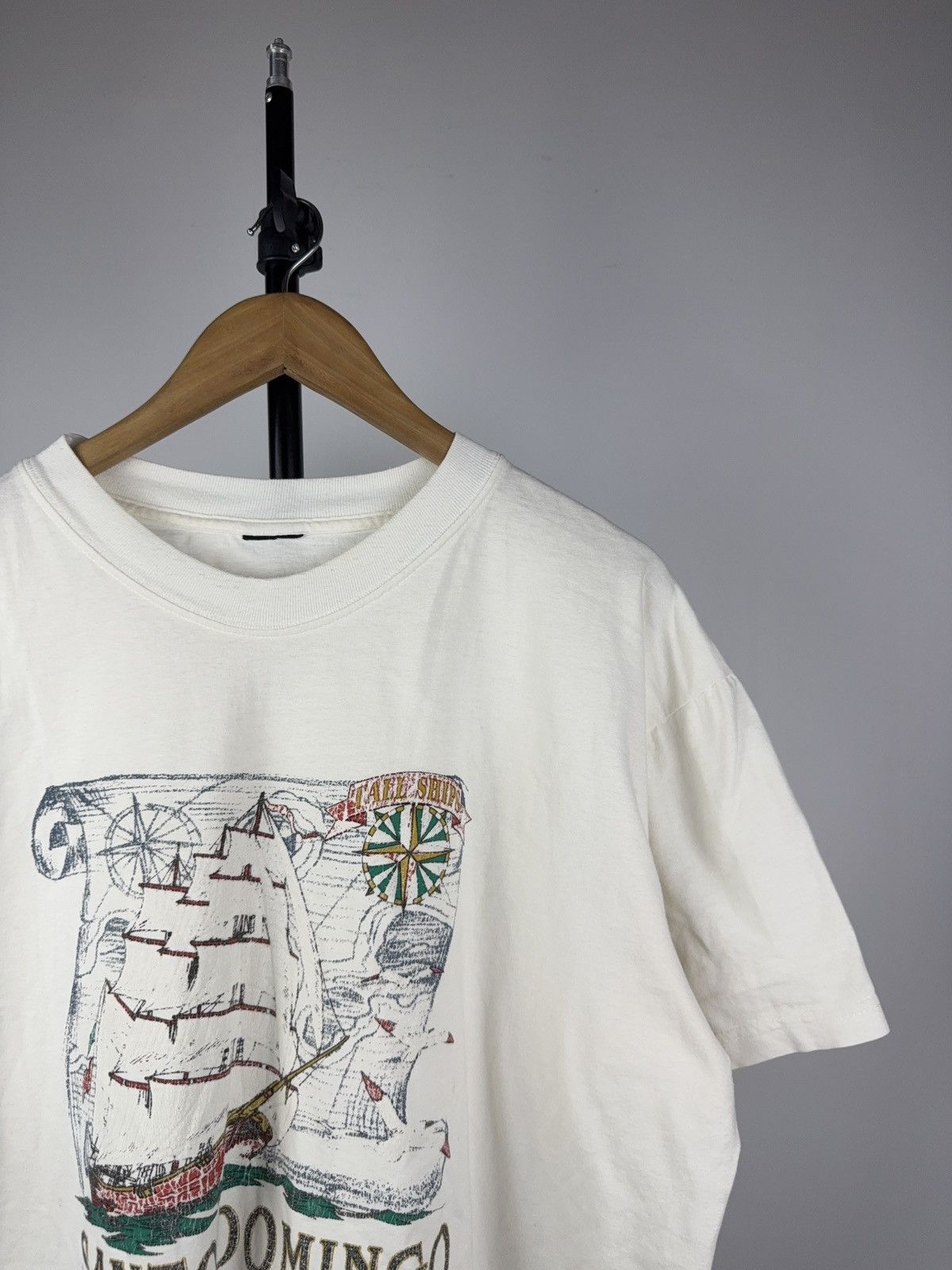 Vintage Vintage 90s Retro Logo Santo Domingo R. Dominicana T Shirt Size US XL / EU 56 / 4 - 2 Thumbnail