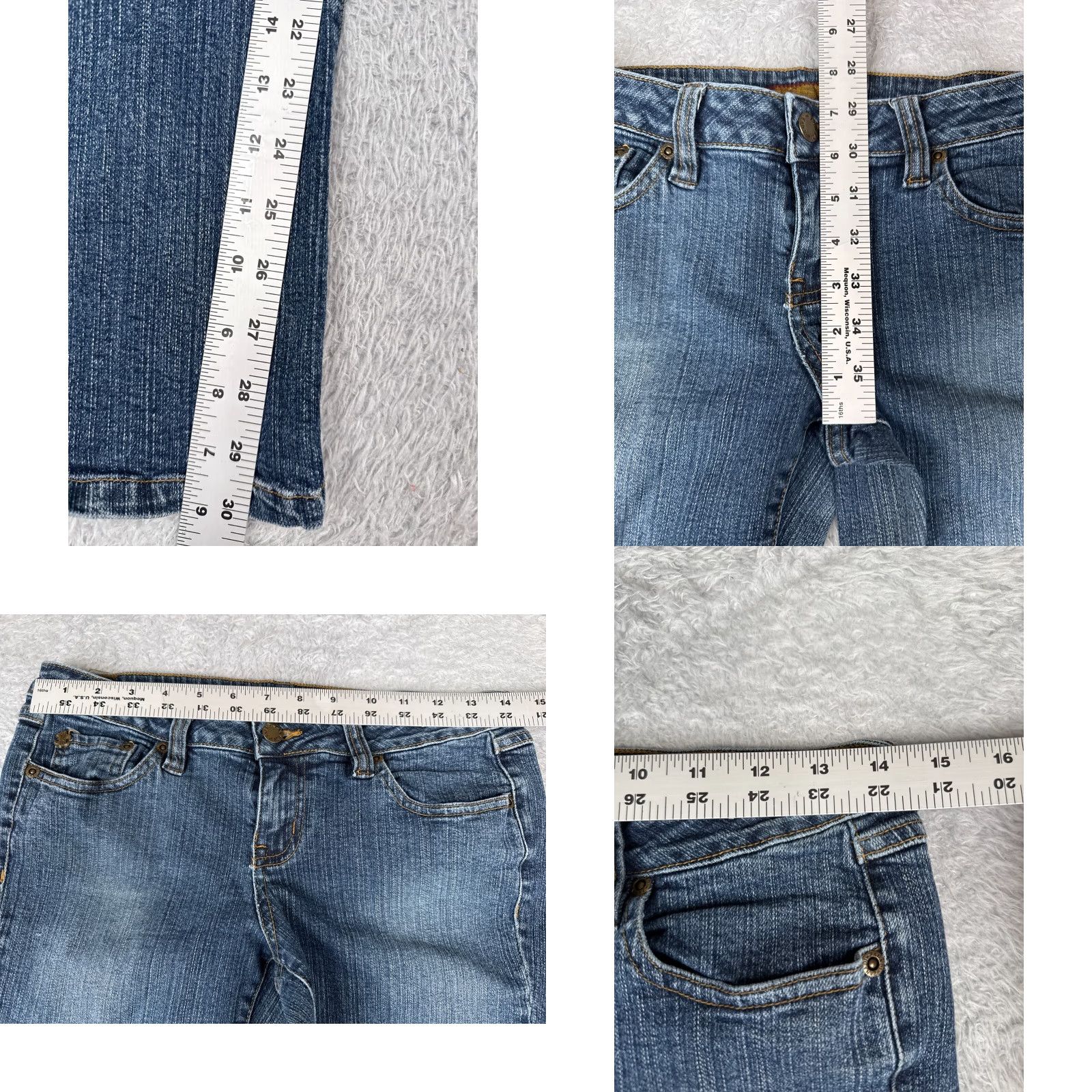 Vintage Zana Di Jeans Junior 9 Blue Denim Cotton Blend Bootcut Flare Low Rise 28x30 Size 30" / US 8 / IT 44 - 8 Thumbnail