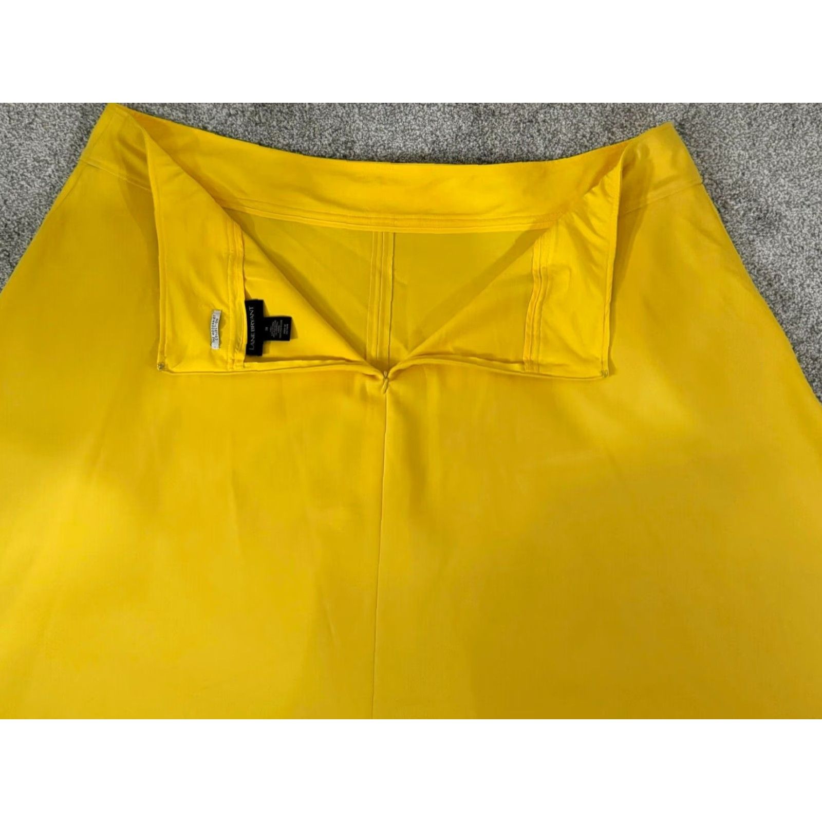 Vintage Lane Bryant Skater Skirt Plus Size 28 Modernist Collection Pockets Flattering Yellow Midi Women Shirts? Size 28" / US 6 / IT 42 - 6 Thumbnail