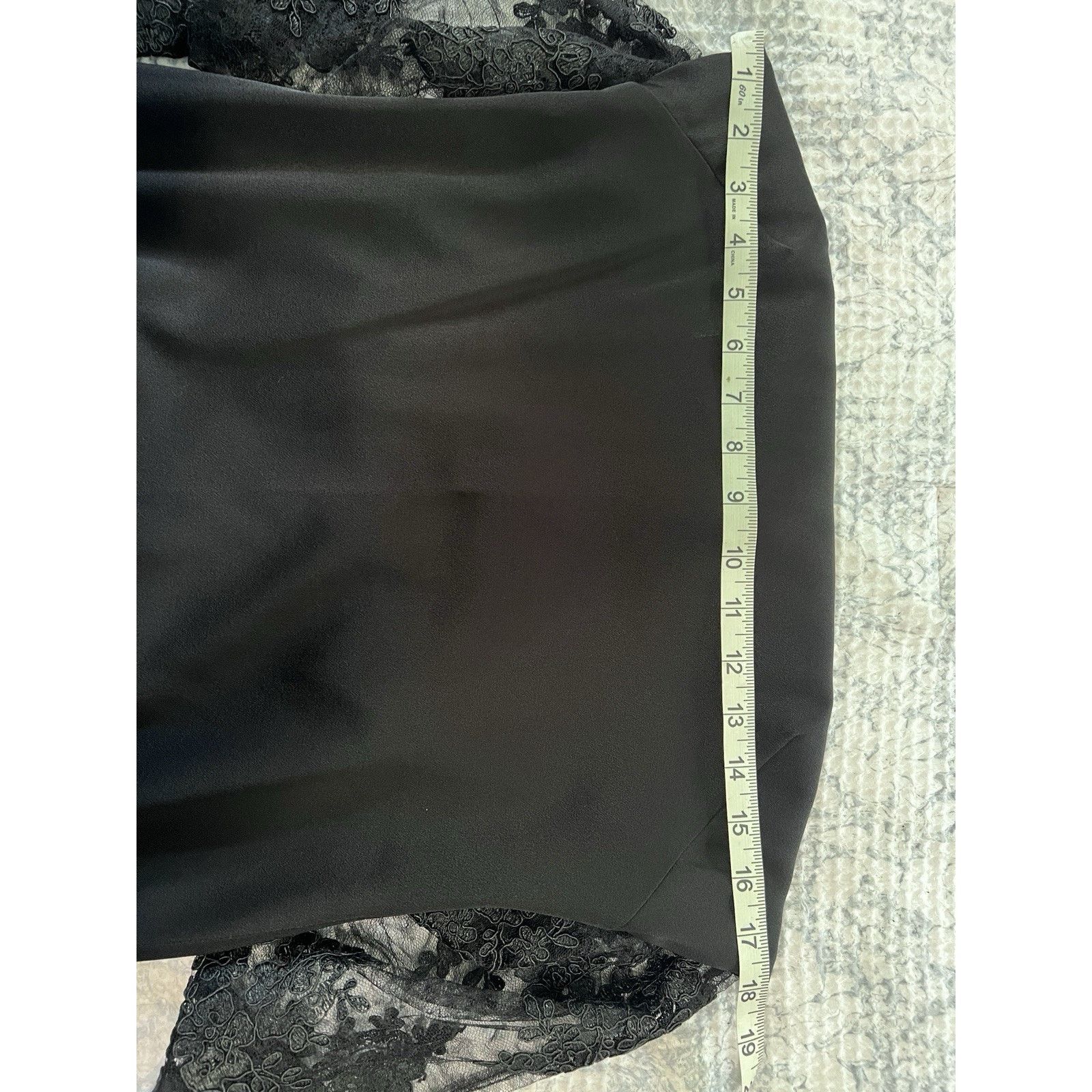 & Other Stories Kay Unger Cocktail Dress Black Sz 4 Lace Sleeve Retail $318 Size S / US 4 / IT 40 - 6 Thumbnail
