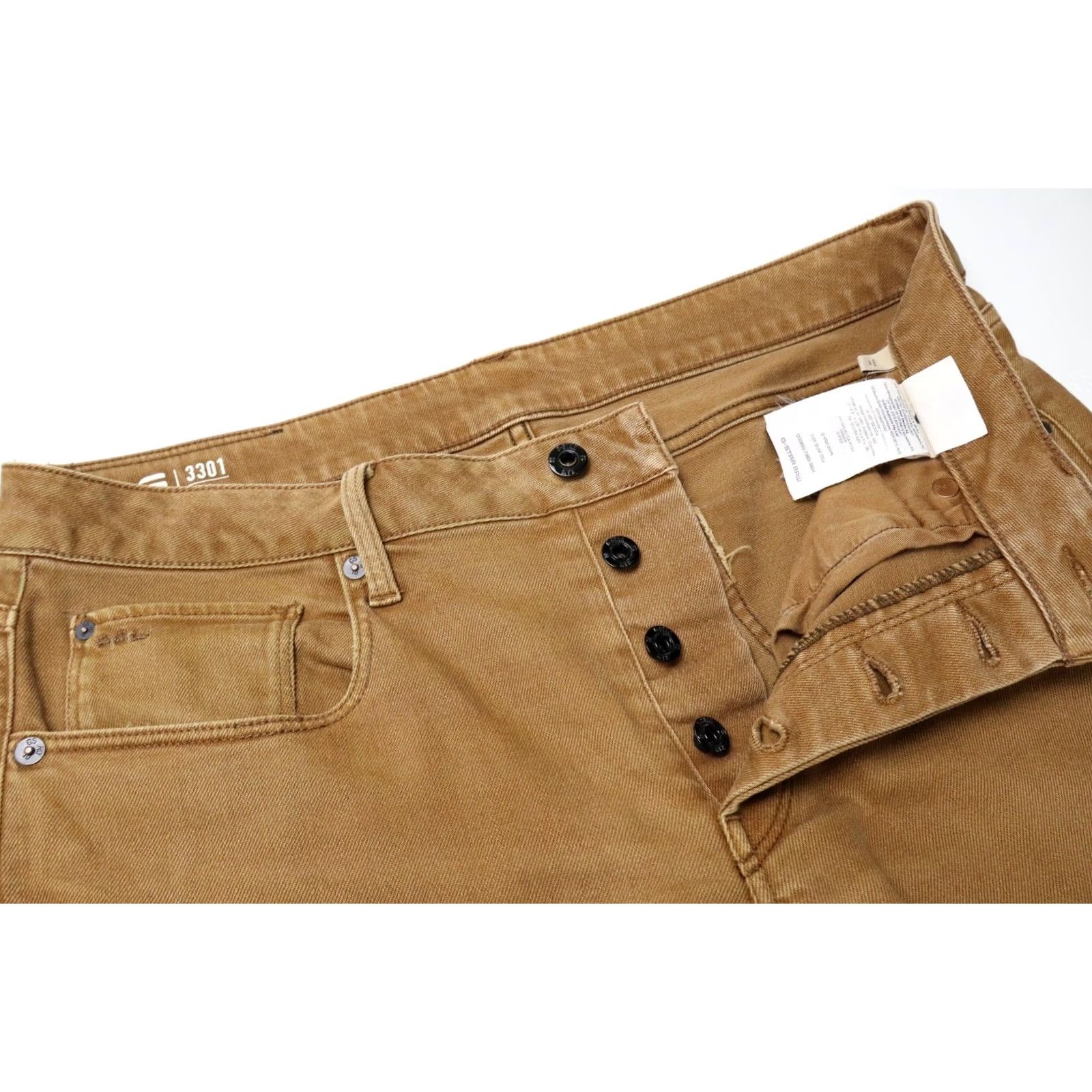 G-Star G-STAR 3301 Slim Coj Jeans Men's W32/L32 Brown Denim Button Fly Stretched Jeans Mens Slim Coj 3301 Brown Denim Button Fly W32 L32 Size US 32 / EU 48 - 4 Thumbnail
