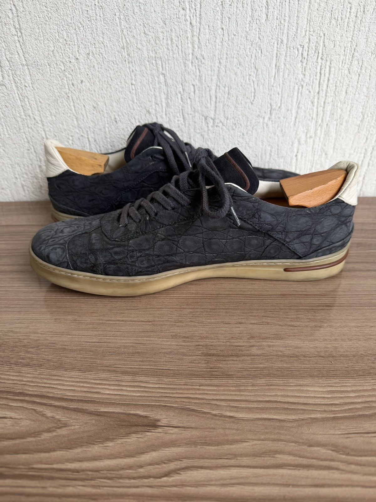 Loro Piana Crocodile embossed 70's walk sneaker Size US 9 / EU 42 - 14 Thumbnail