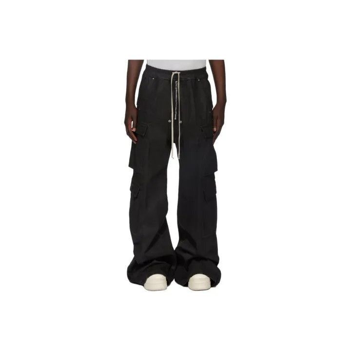 Rick Owens Rick Owens DRKSHDW Black Wide Leg Denim Pants -2508 Size US 27 - 1 Thumbnail