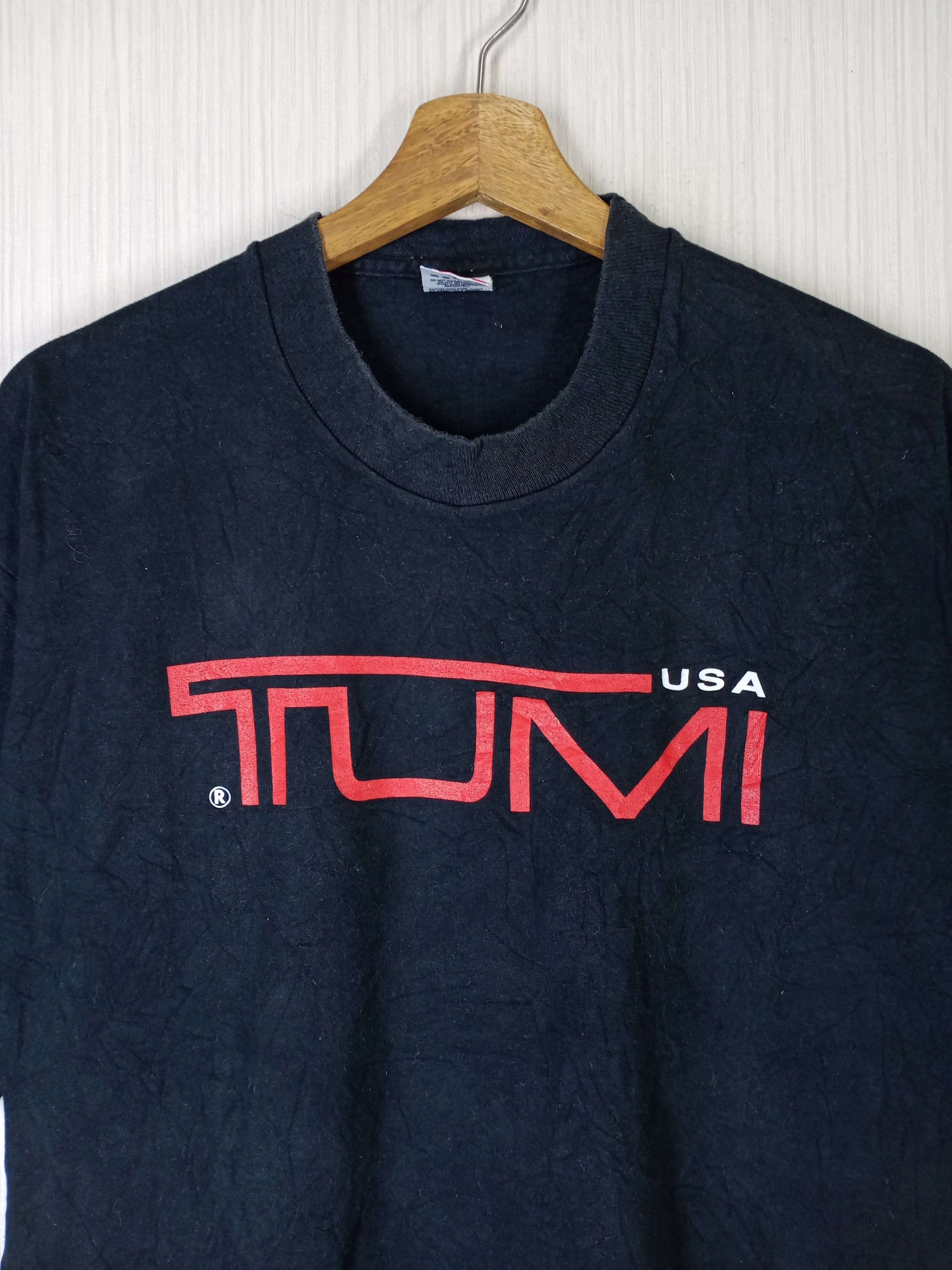 Tumi Rare Vintage 90s TUMI Big Logo Tshirt Size US XL / EU 56 / 4 - 3 Thumbnail