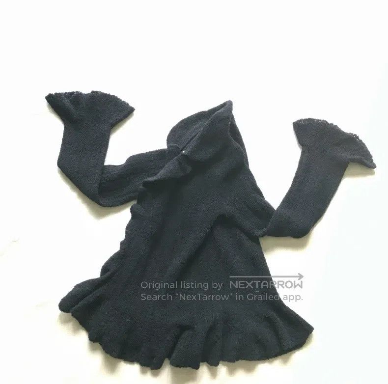 Comme des Garcons Comme Des Garcons Ruffled deep navy wool cardigan with sty Size S / US 4 / IT 40 - 1 Thumbnail