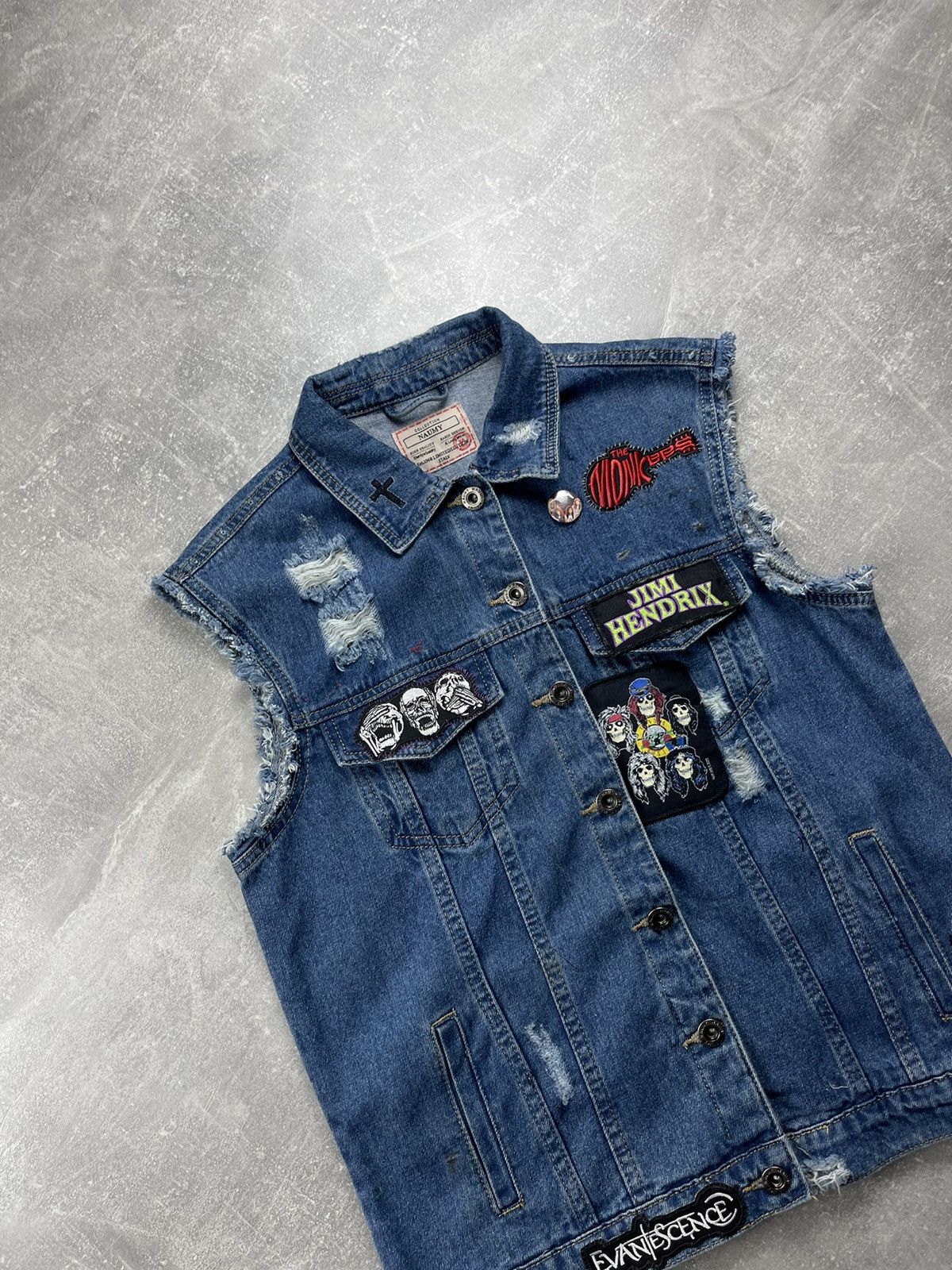 Other Biker Custom Rock Patched Denim Vest Italy Vintage Patches Size US M / EU 48-50 / 2 - 10 Thumbnail