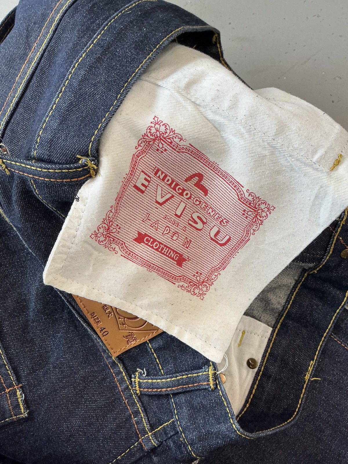 Japanese Brand × Vintage Vintage Evisu inspired diecock seagull printed denim Size US 38 / EU 54 - 8 Thumbnail