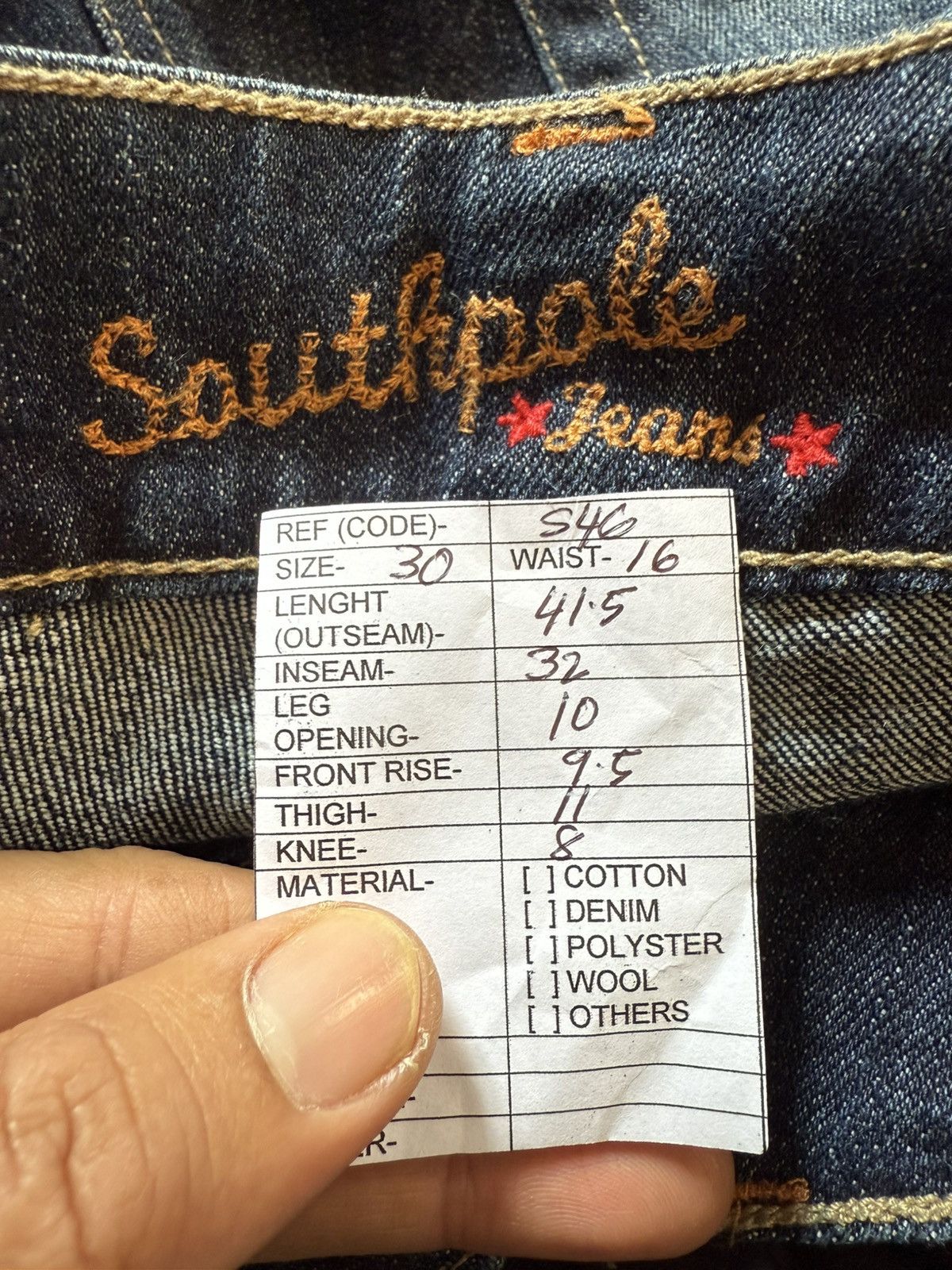 Southpole Vintage Southpole Dark Wash Spiral Flared Jeans Size US 30 / EU 46 - 19 Thumbnail