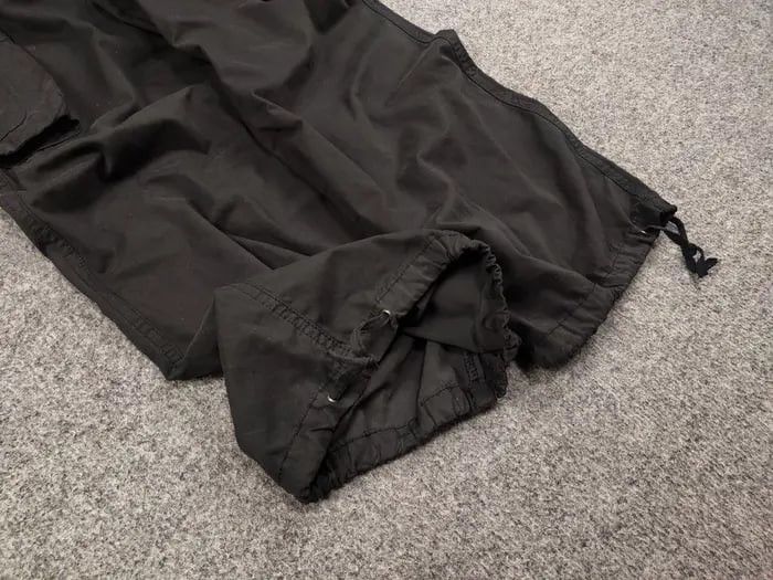 Japanese Brand Rare Vintage Y2K Japanese Black cotton Cargo Baggy Pants Size US 32 / EU 48 - 8 Thumbnail