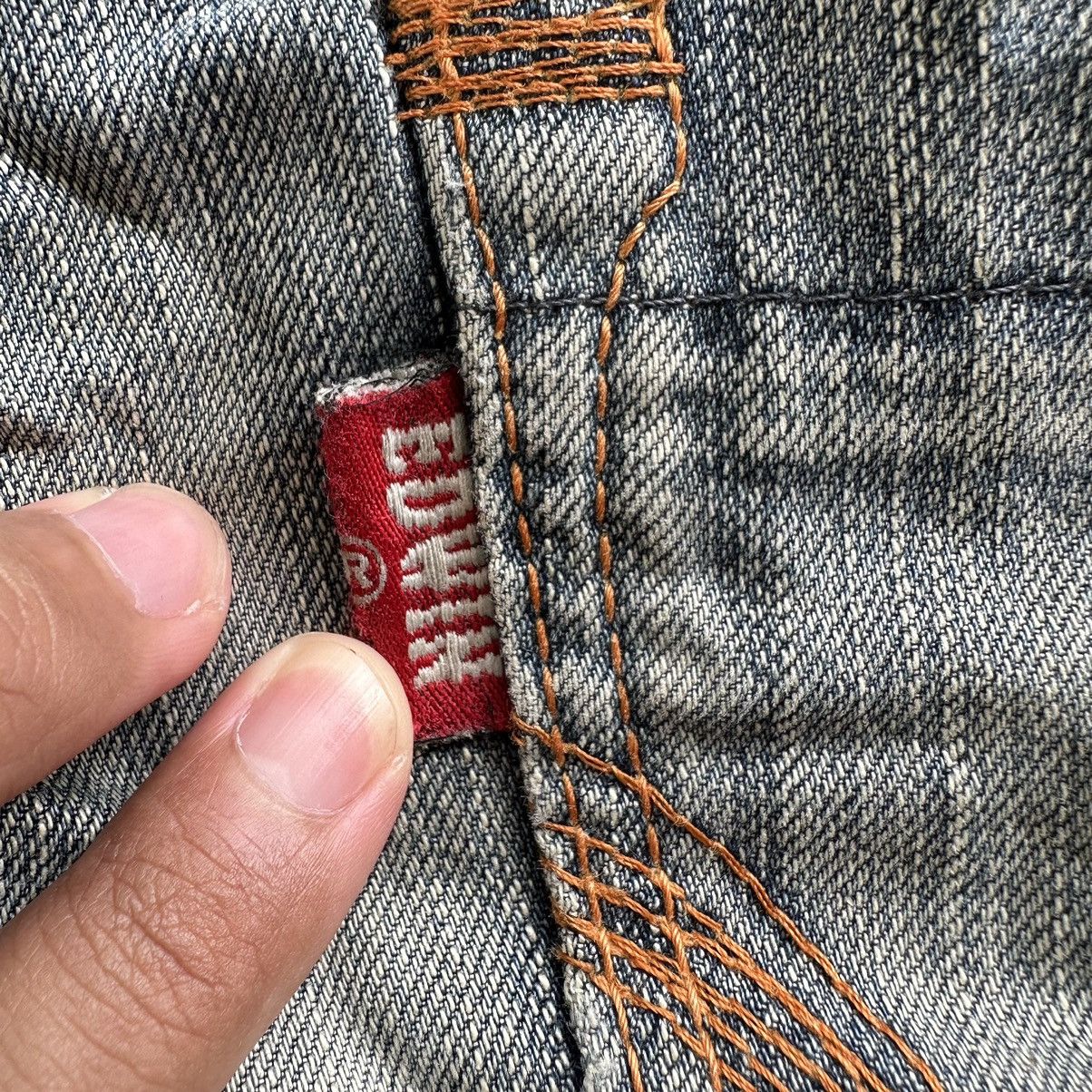 Edwin × Jean × Vintage Vintage Edwin Blue Trip Distressed Faded Denim Jean Pant W33 Size US 33 - 14 Thumbnail